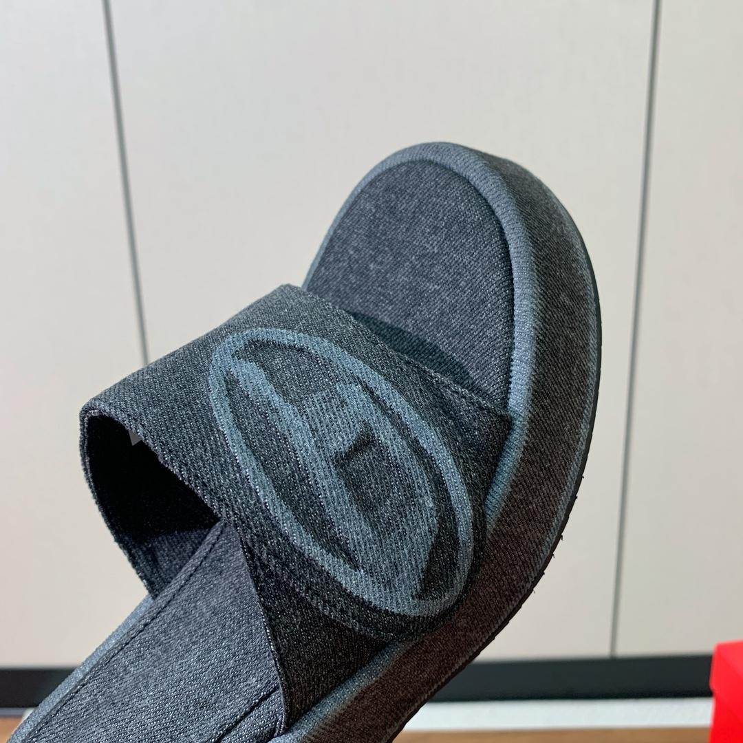 Diesel Sa-Oval D Pf W Denim Sandals - 