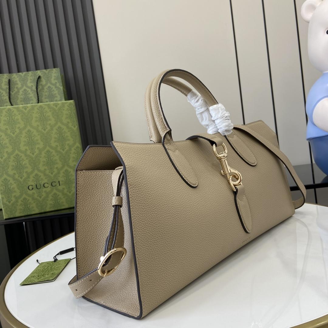 Gucci Medium Tote Bag With Hook Closure - 