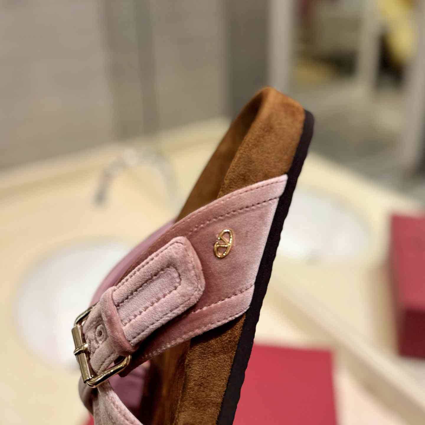 Valenti Fussfriend Velvet Slide Sandal  - 
