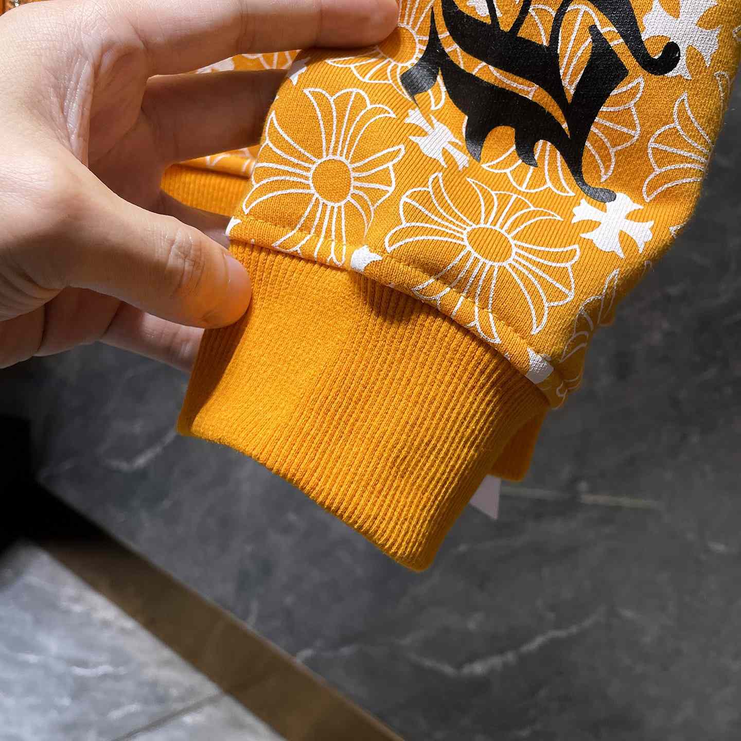 Chrome Hearts Horseshoe Zip Up Hoodie "Motif Orange" - 