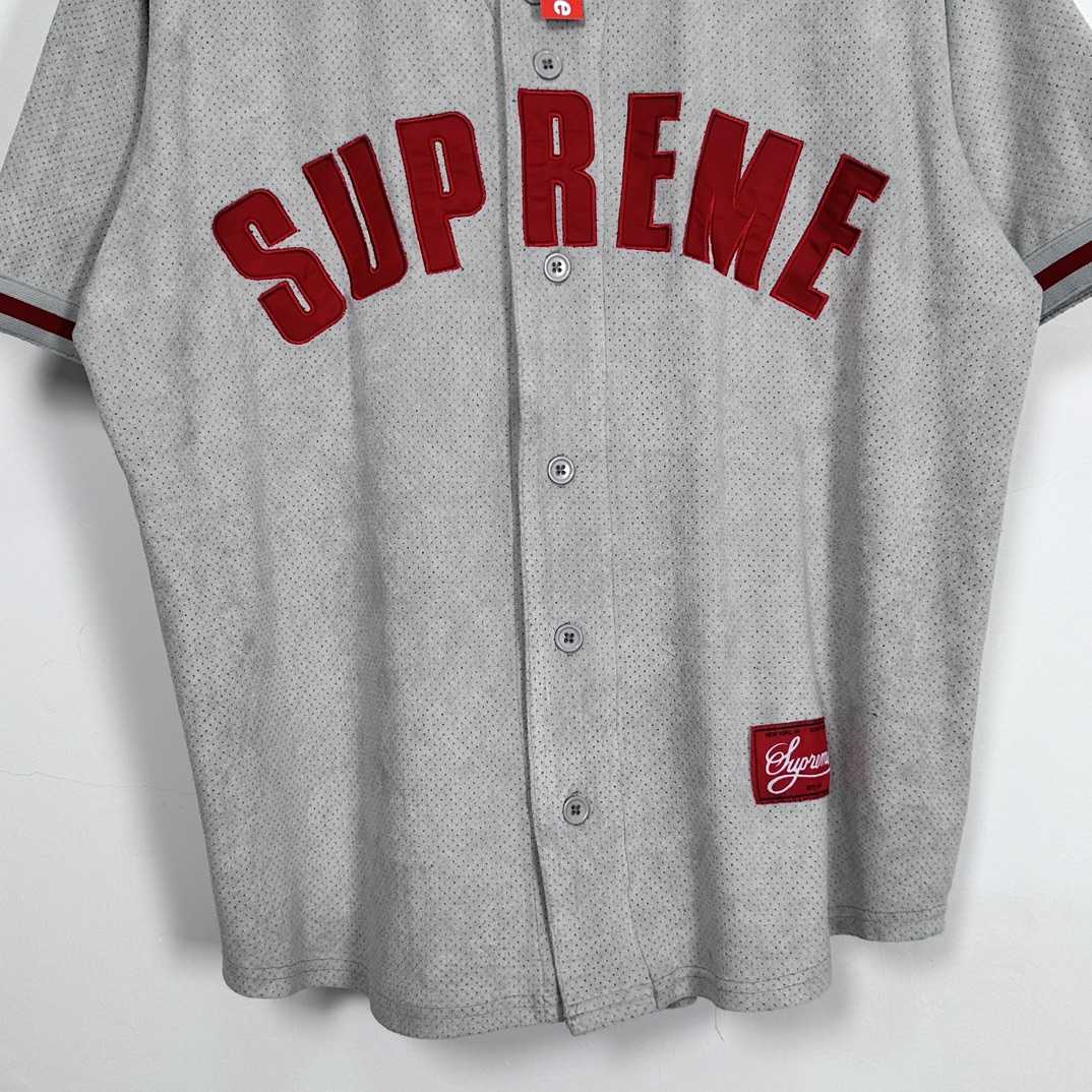 Supreme Ultrasuede Mesh Baseball Jersey - 