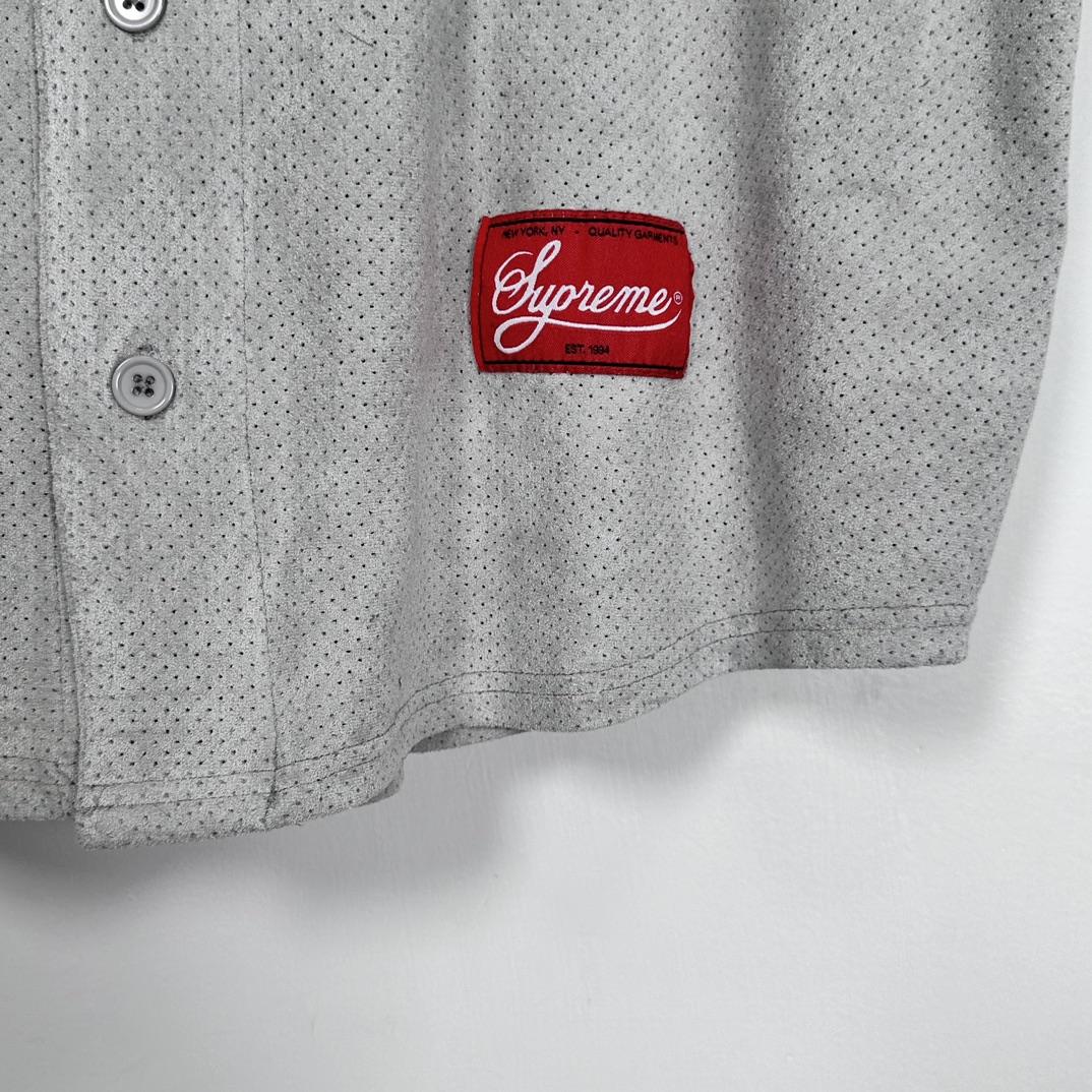 Supreme Ultrasuede Mesh Baseball Jersey - 