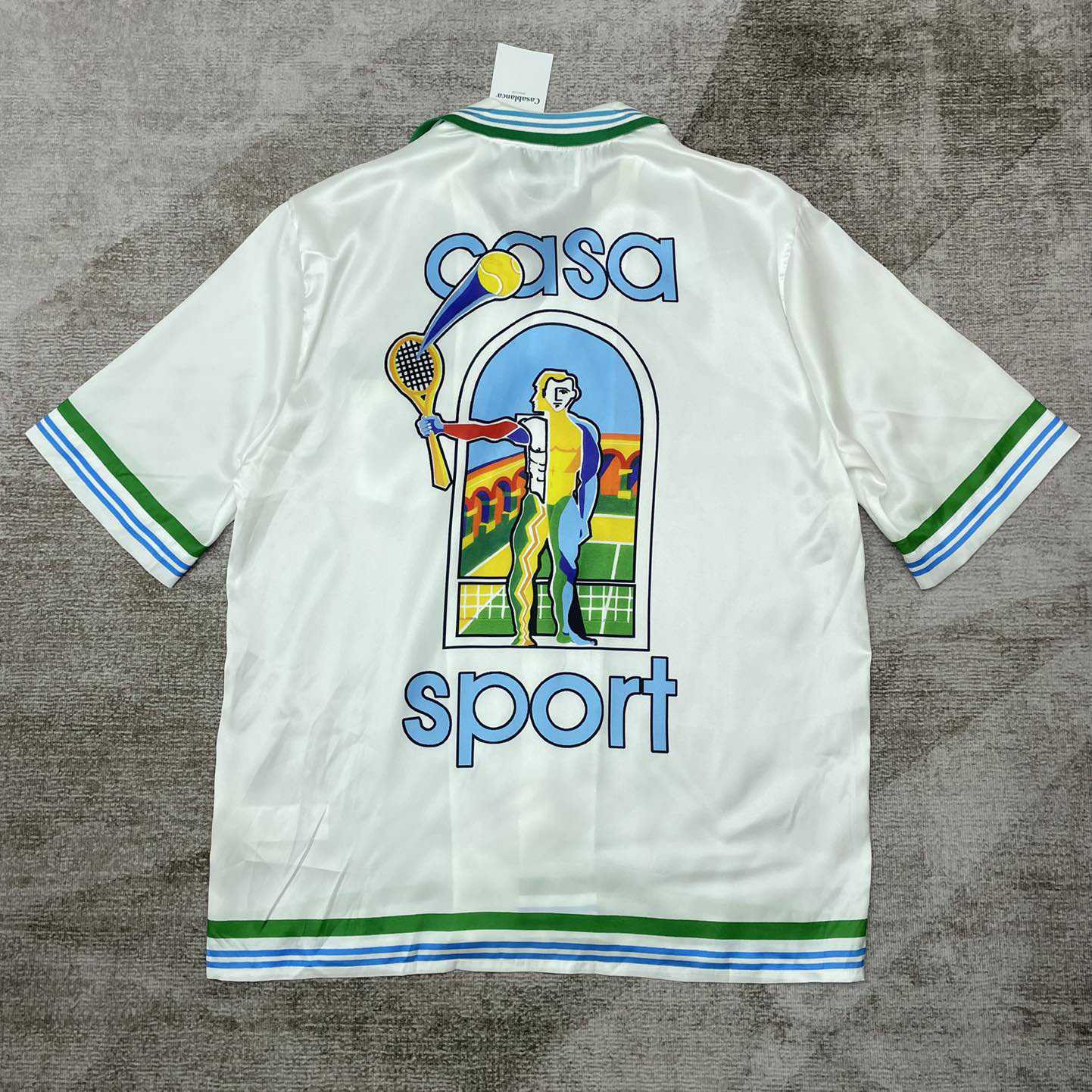 Casablanca Le Jeu Colore Graphic Printed Short-Sleeved Shirt   CA3476 - DesignerGu