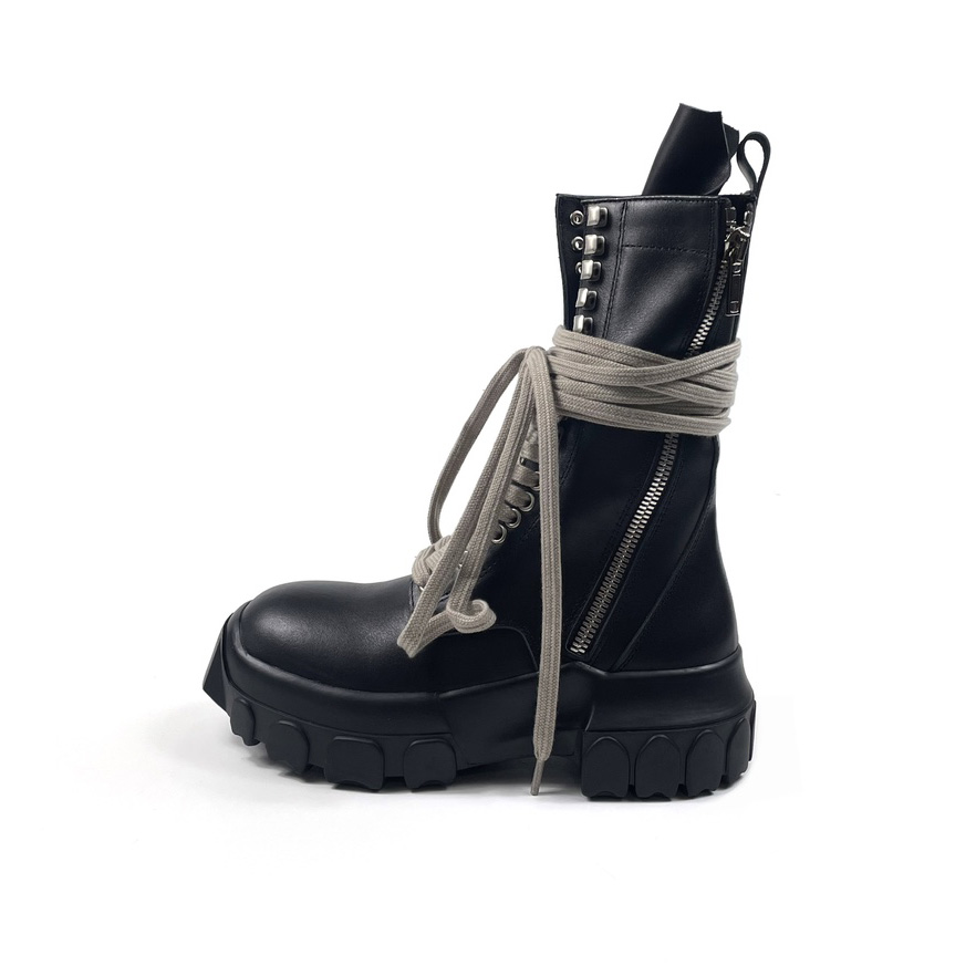 Rick Owens Lace-up Leather Boots - 