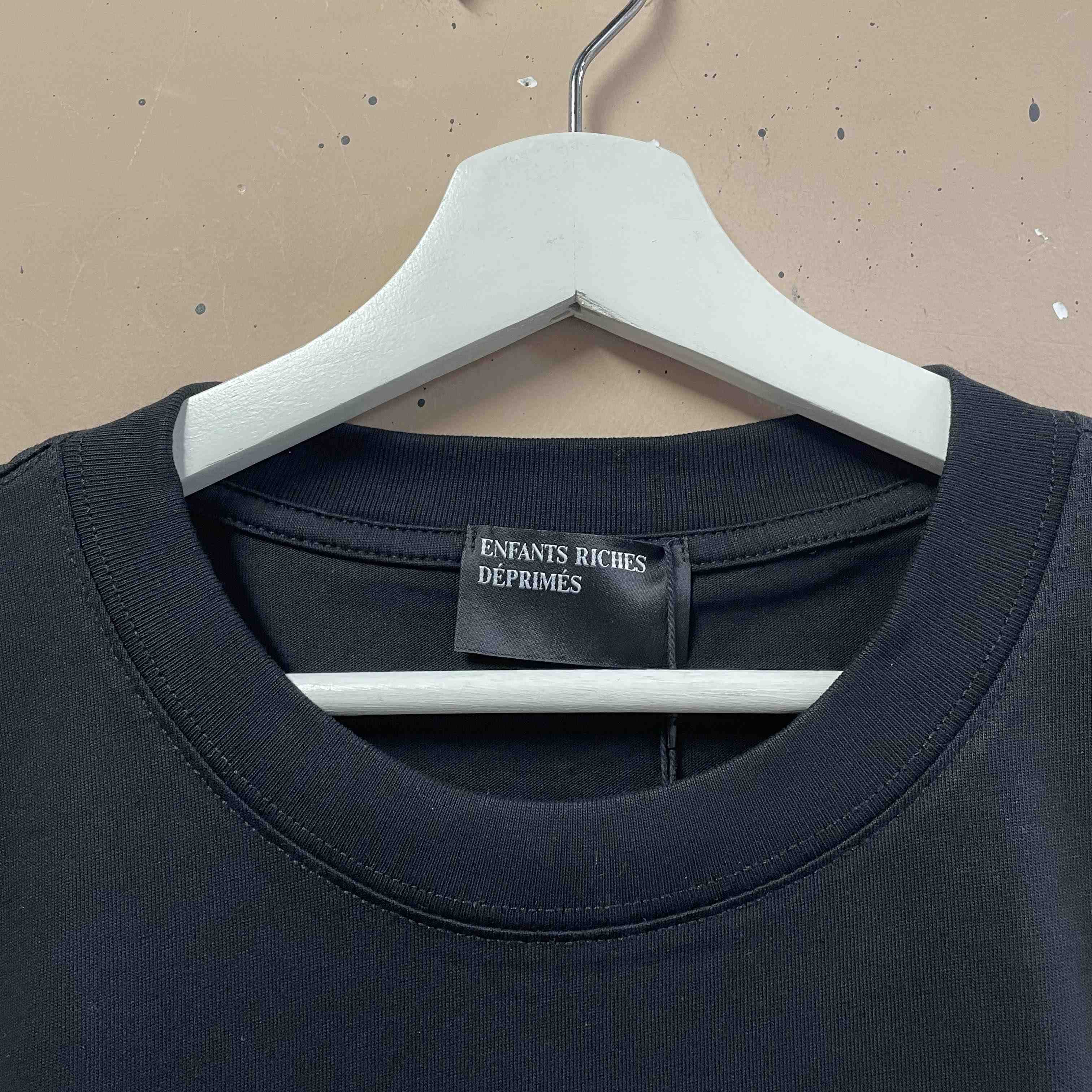 Enfants Riches Deprimes Italian Romance T-Shirt 'Faded Black/White' - DesignerGu