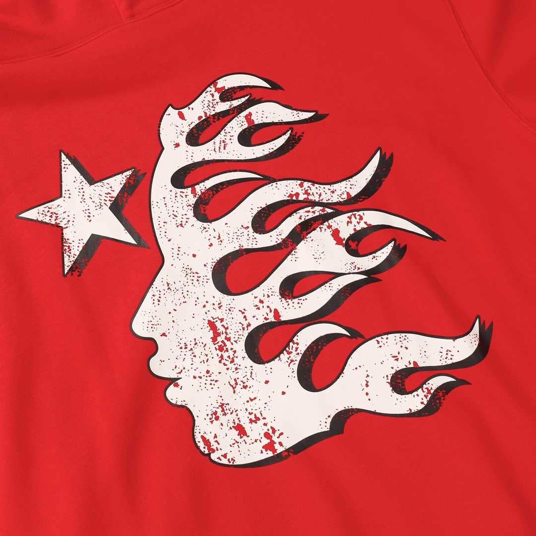Hellstar Records Red Hoodie - DesignerGu
