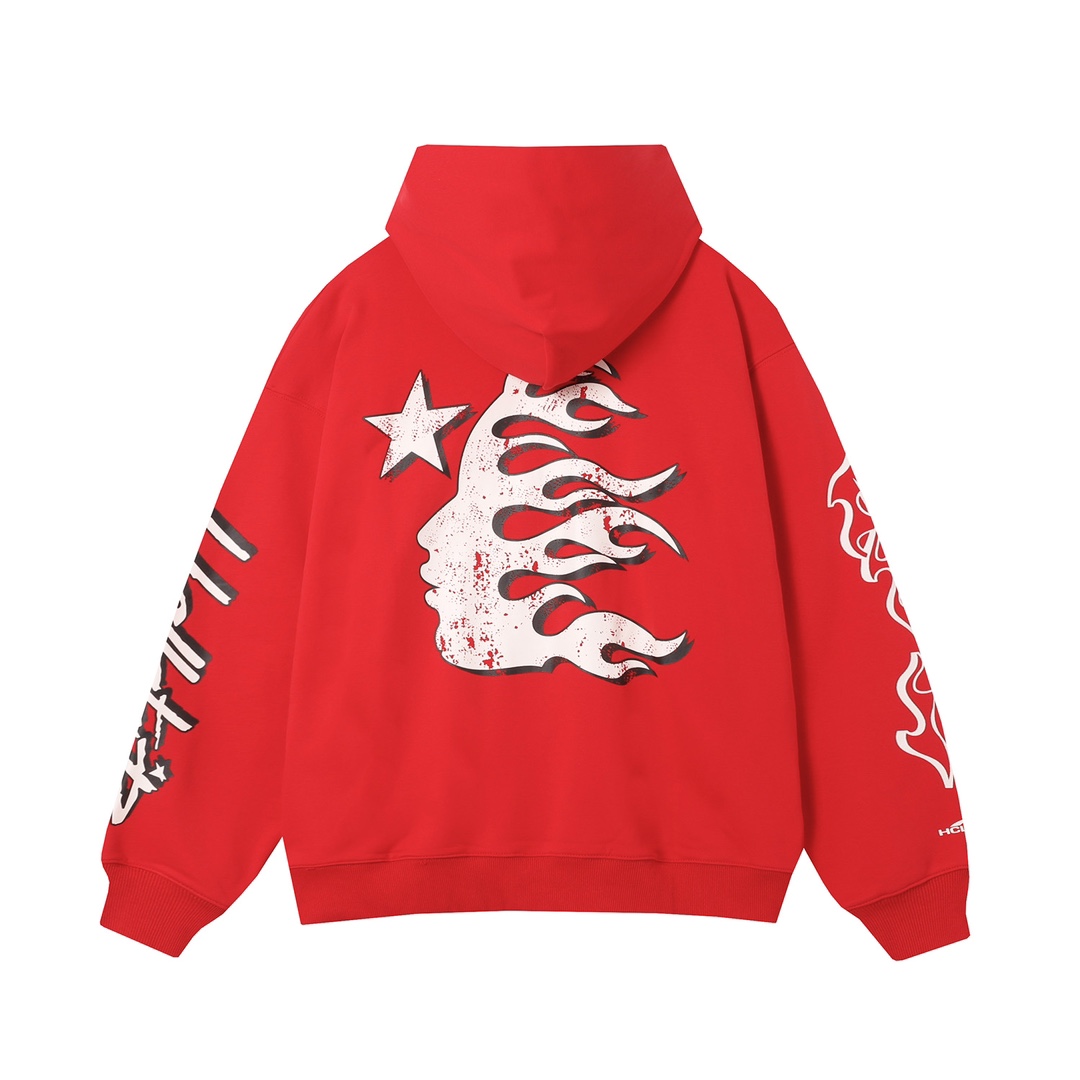 Hellstar Records Red Hoodie - DesignerGu