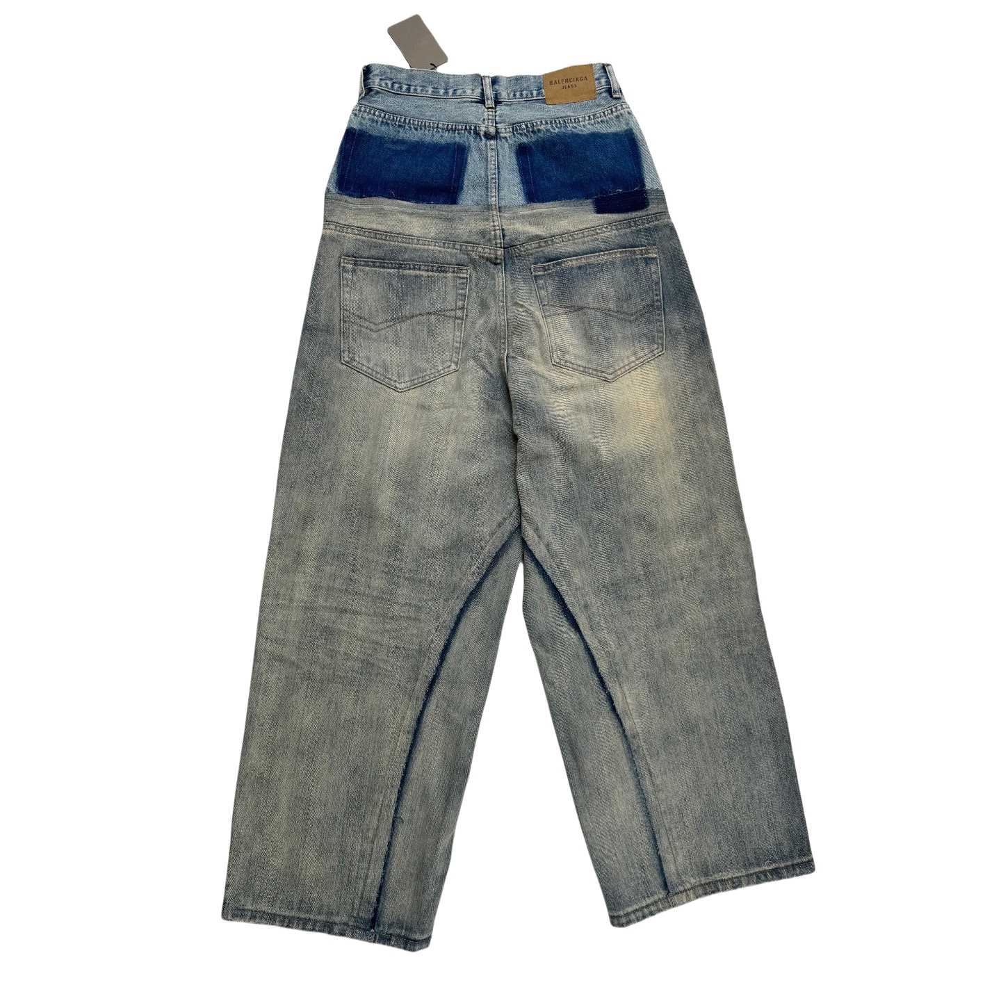 Balenciaga Cut-Up Baggy Pants In Blue  - 