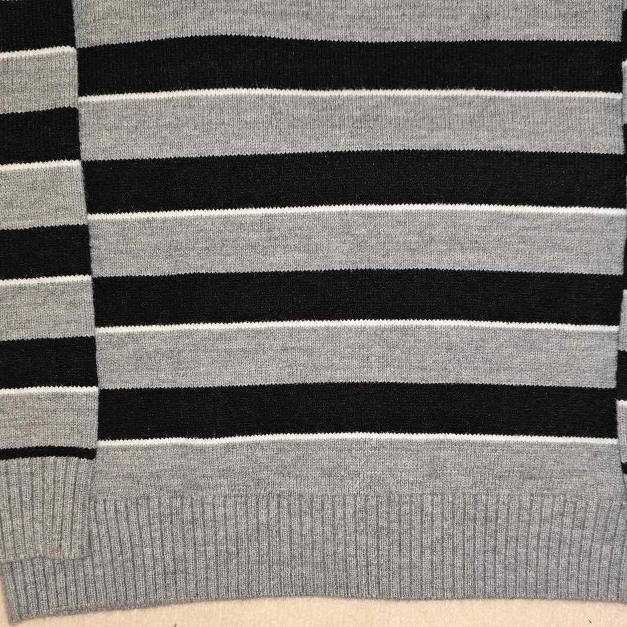 Celine Striped Triomphe Crew Neck Sweater In Wool - 