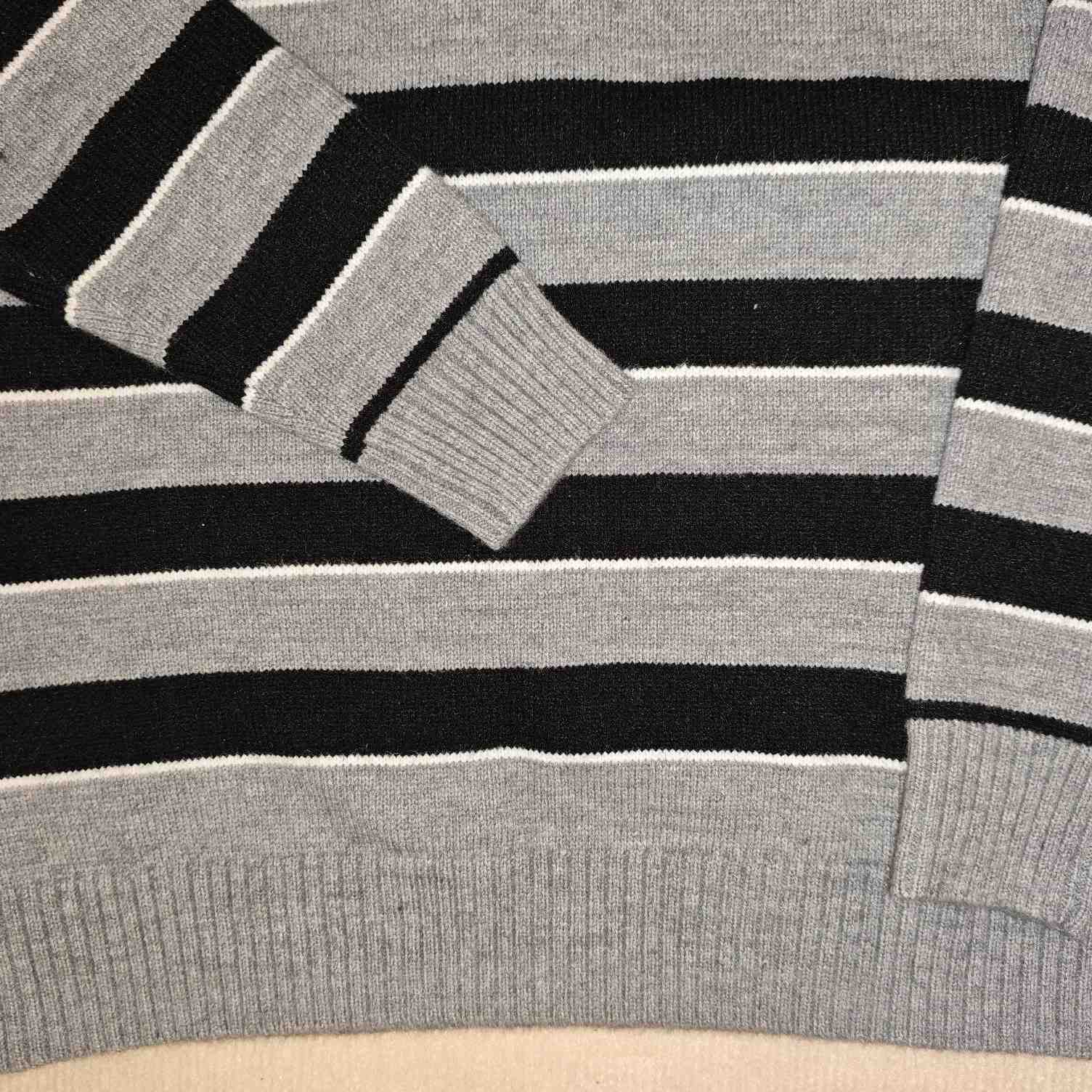 Celine Striped Triomphe Crew Neck Sweater In Wool - 