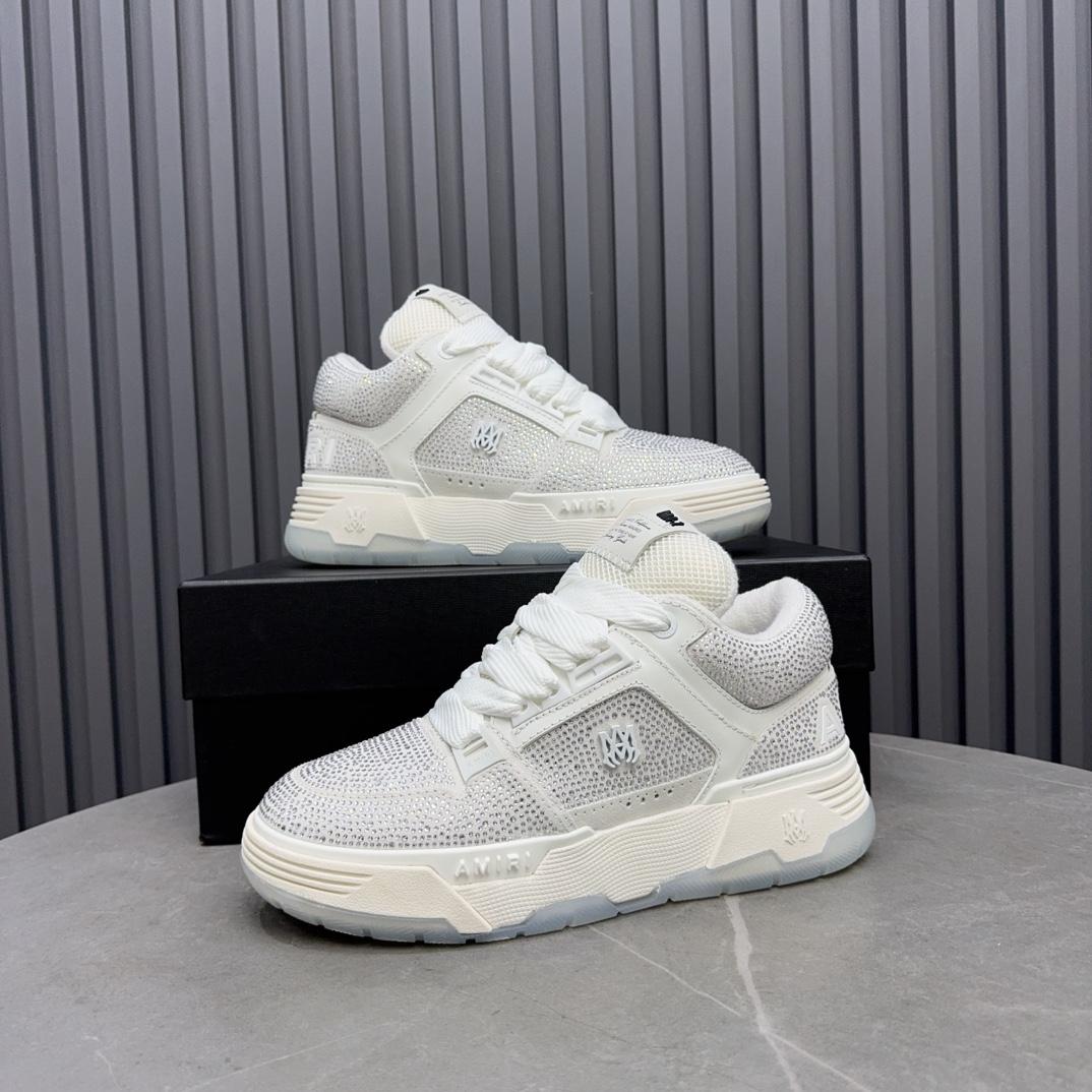 Amiri Crystal MA-1 Leather Sneakers - 