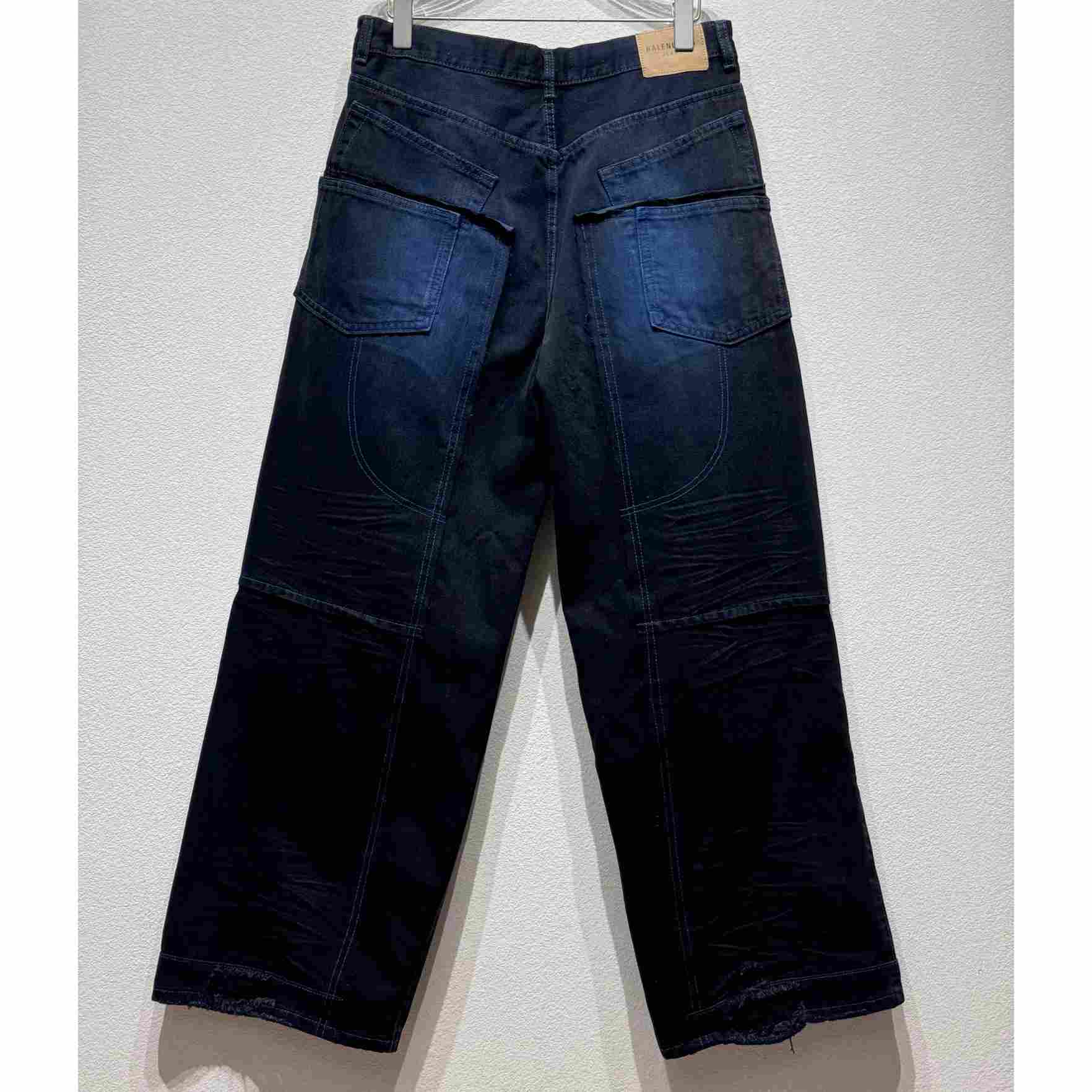 Balenciaga Double Knee Pants In Dark Blue  - 