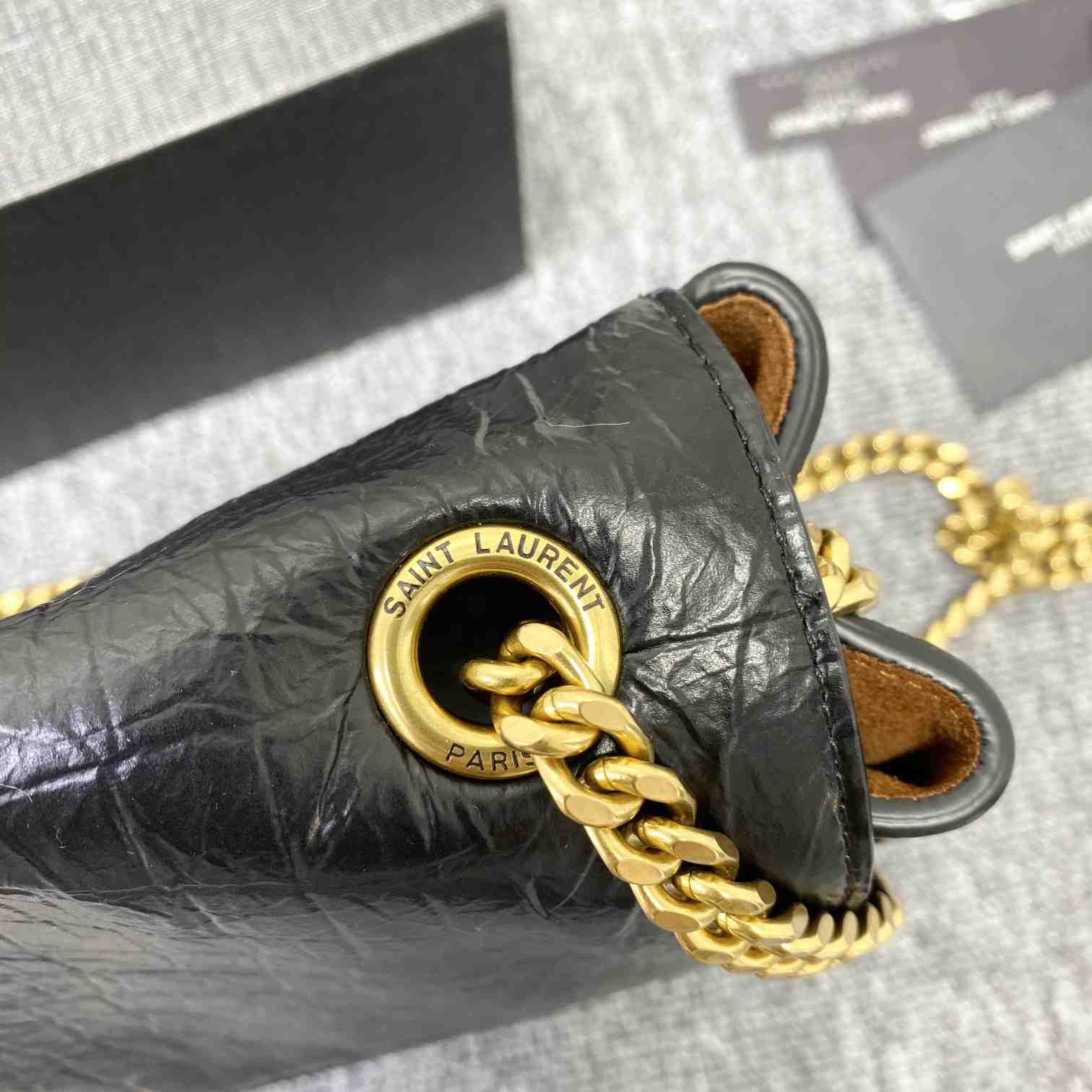 Saint Laurent Reversible Kate Medium In Crocodile-Embossed Leather - 