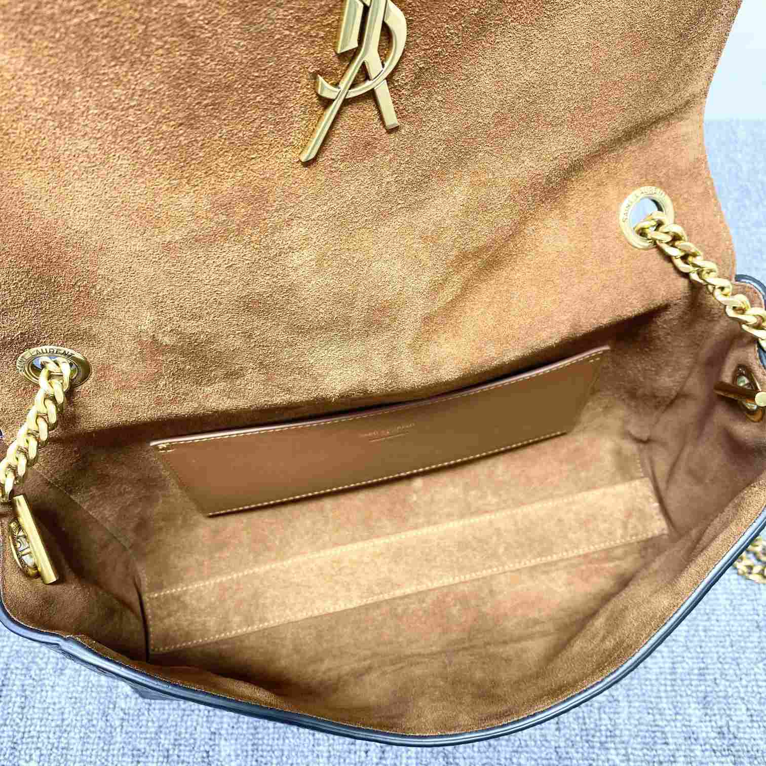 Saint Laurent Reversible Kate Medium In Crocodile-Embossed Leather - 