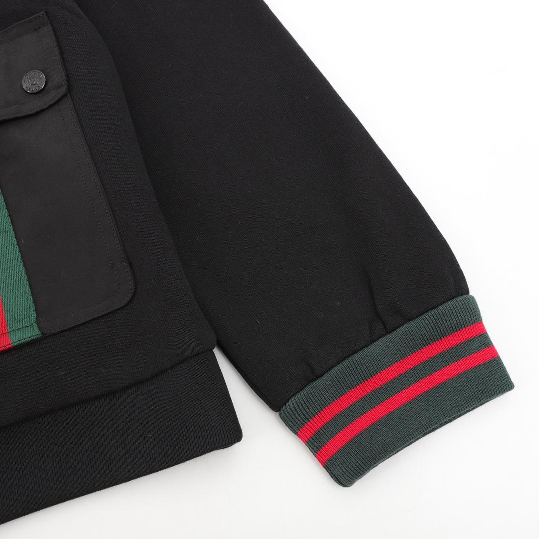 Gucci Cotton Jersey Hooded Jacket With Web - 