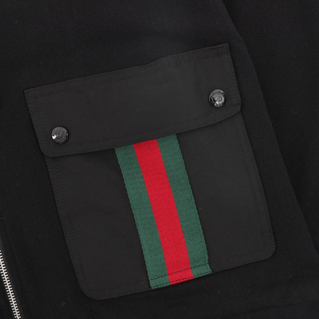 Gucci Cotton Jersey Hooded Jacket With Web - 