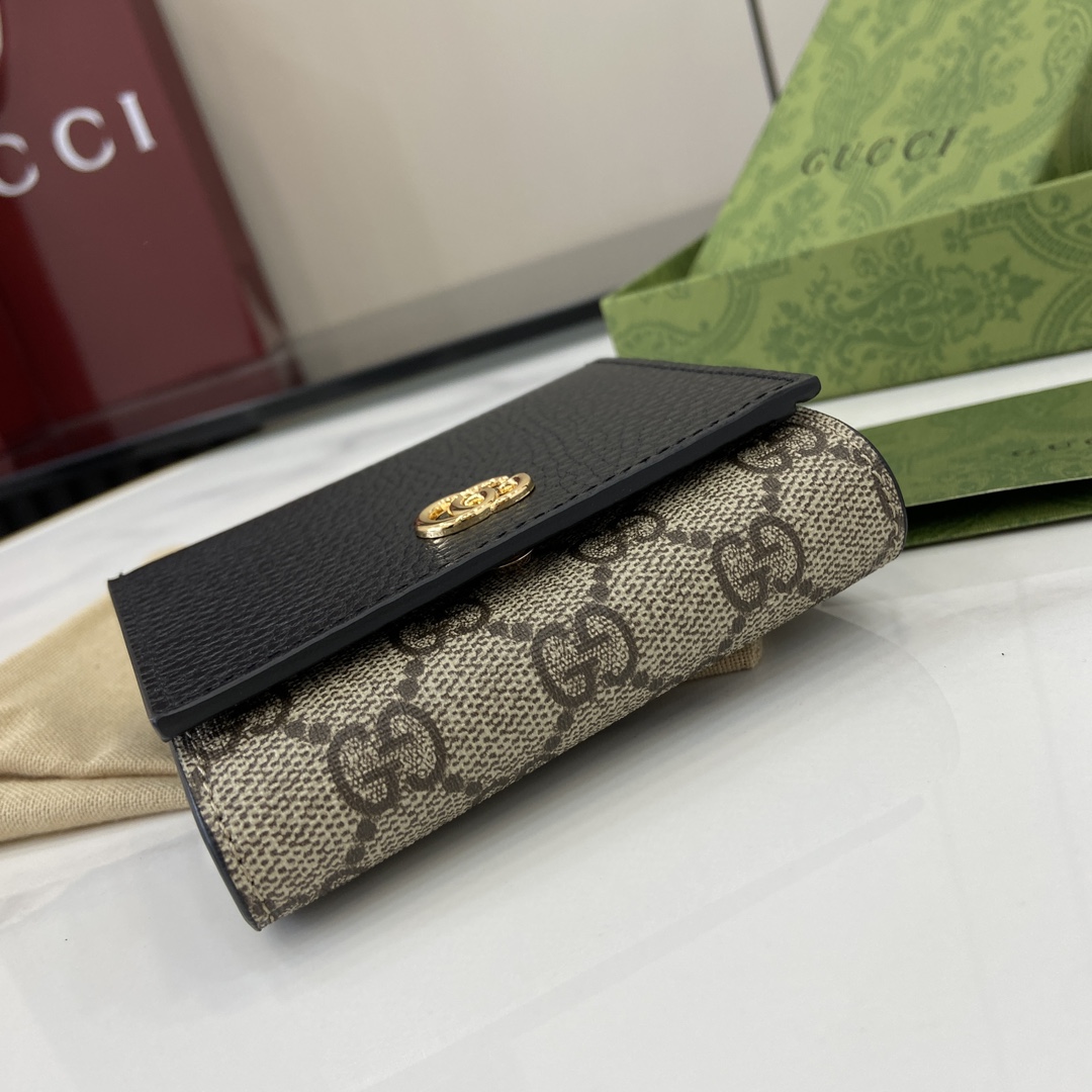 Gucci GG Marmont Bi-color Medium Wallet - DesignerGu