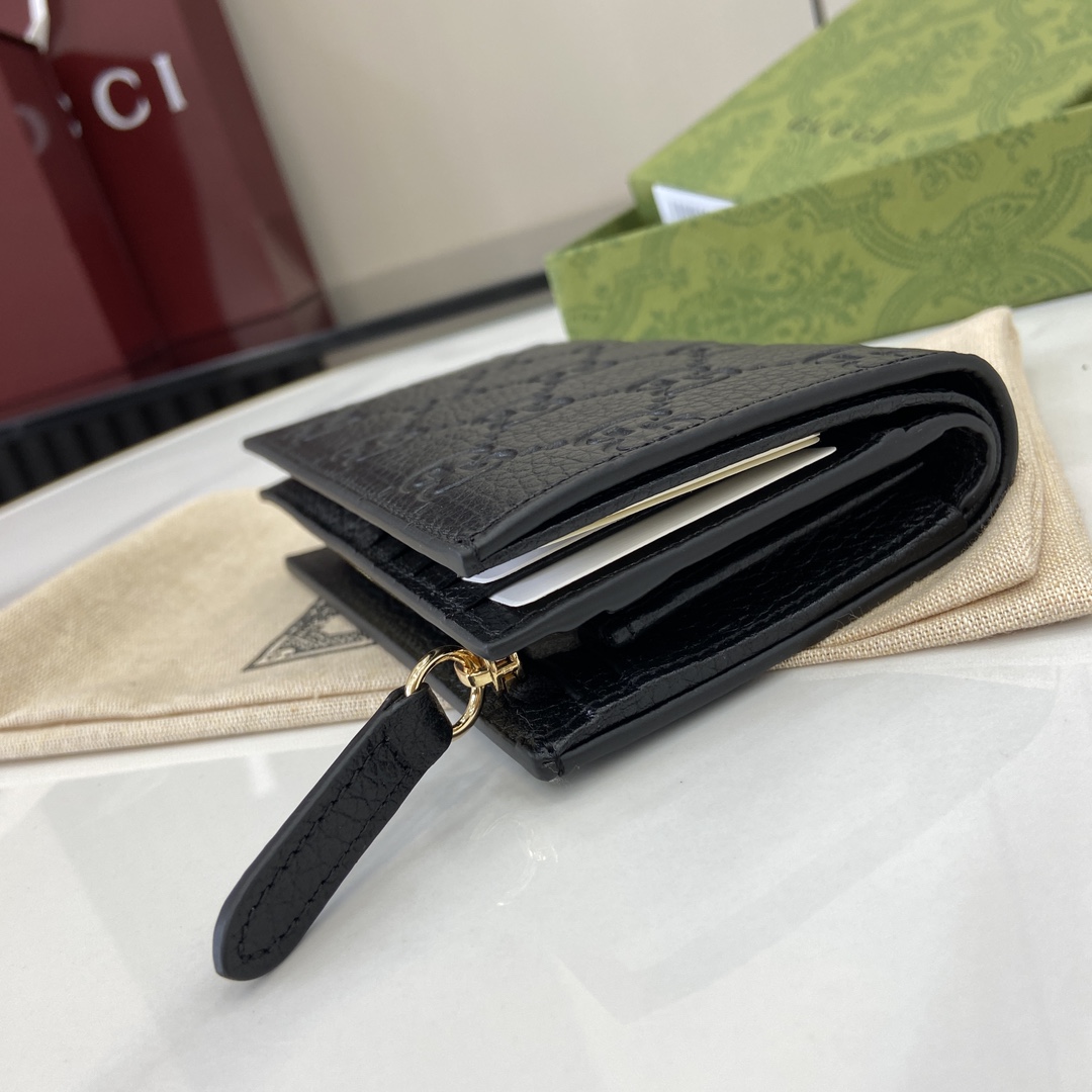 Gucci GG Emblem Zip Key Case - 