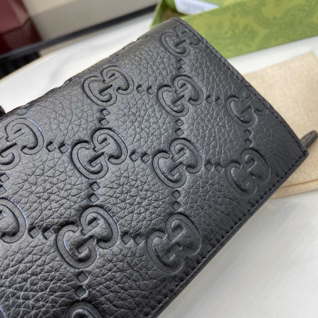 Gucci GG Emblem Zip Key Case - 
