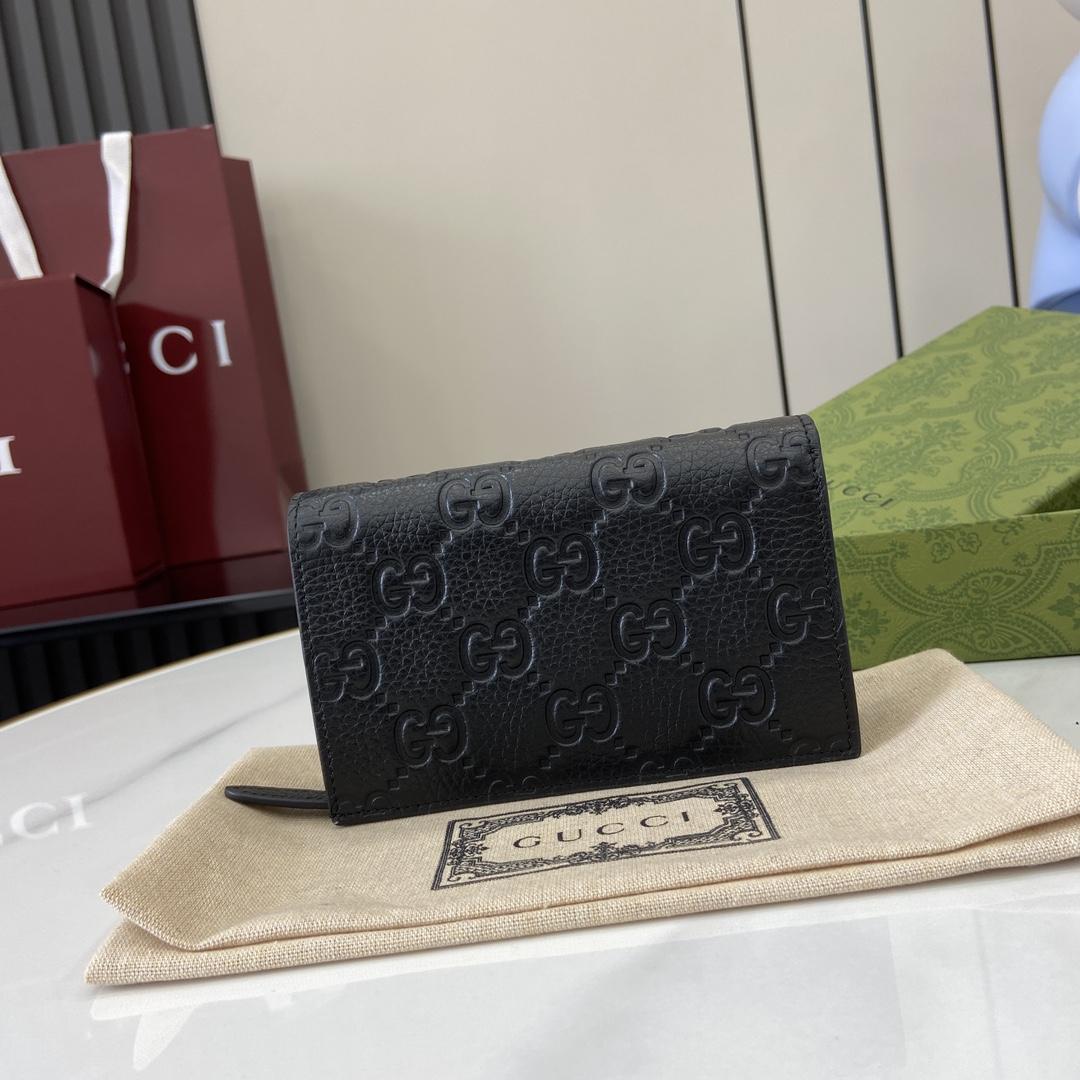 Gucci GG Emblem Zip Key Case - 