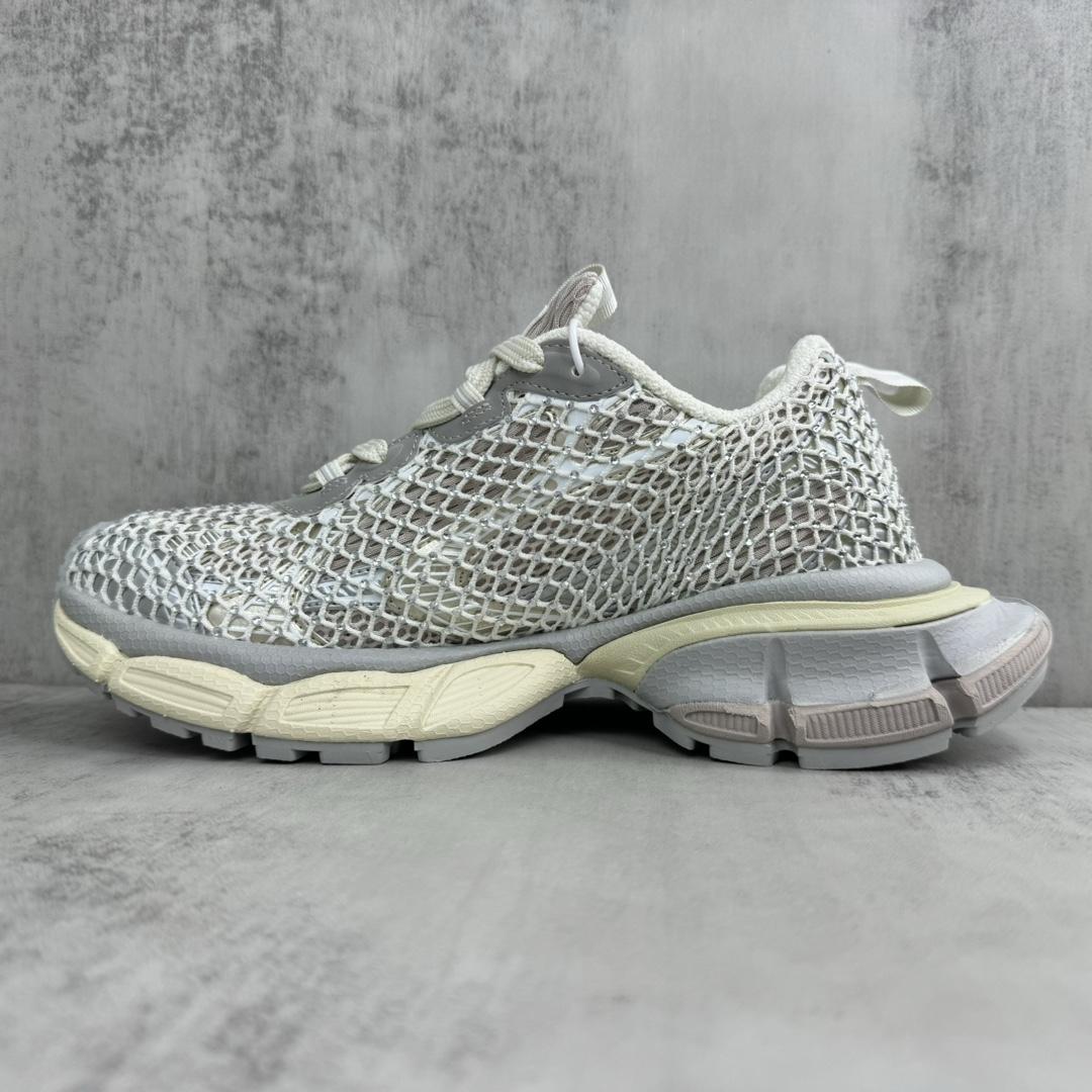 Balenciaga 3XL Fishnet Sneaker In Eggshell And Crystal Mesh - 