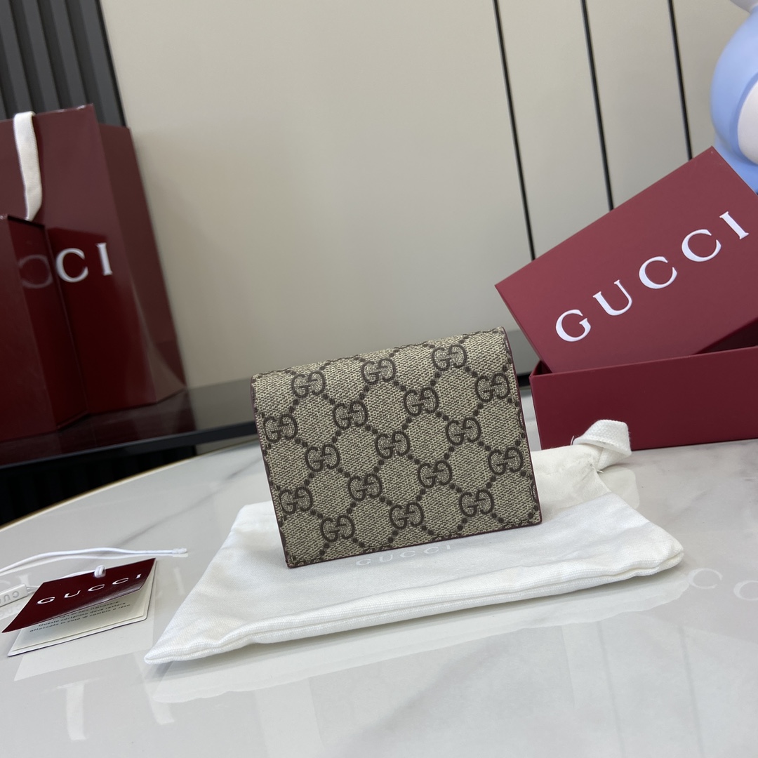 Gucci GG Mini Wallet With Dog Detail - 