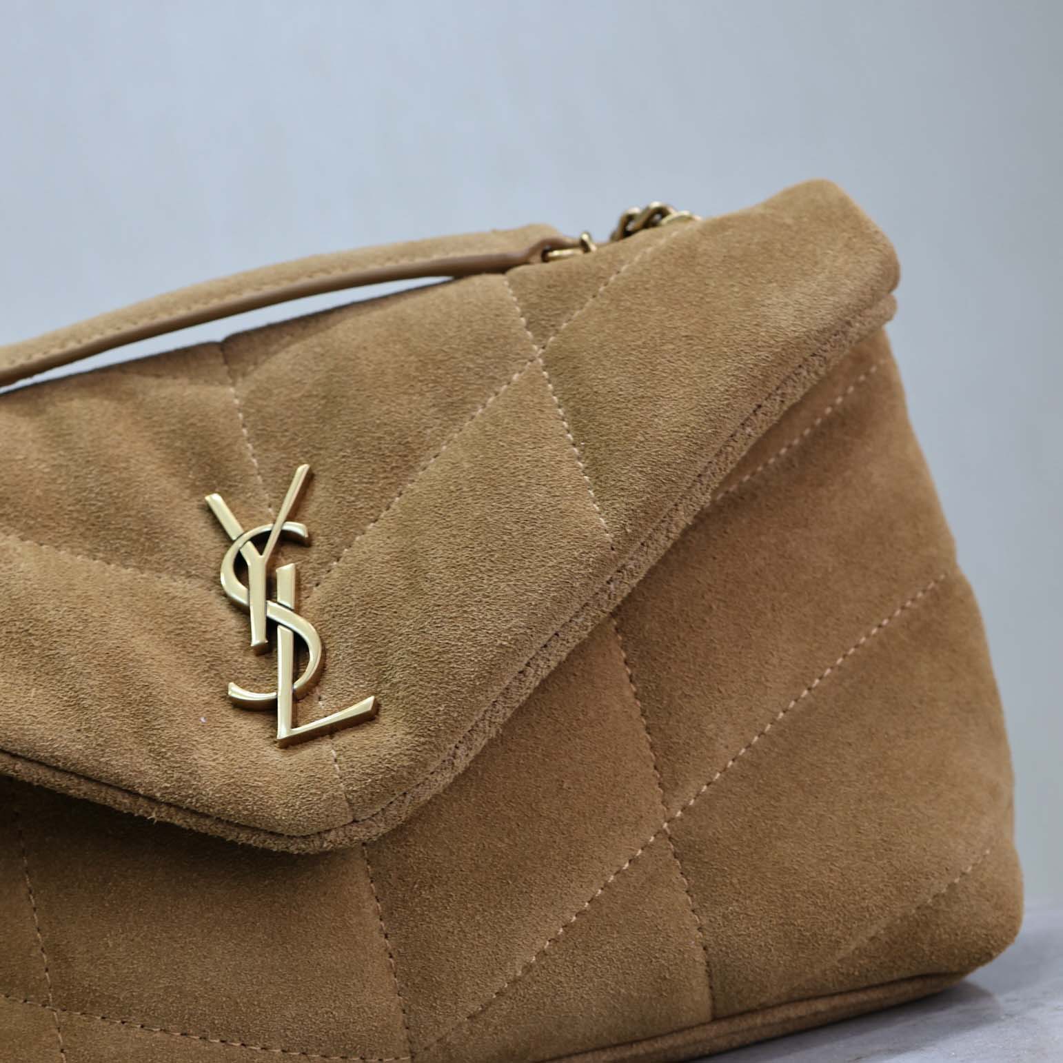 Saint Laurent Toy Puffer In Suede - 