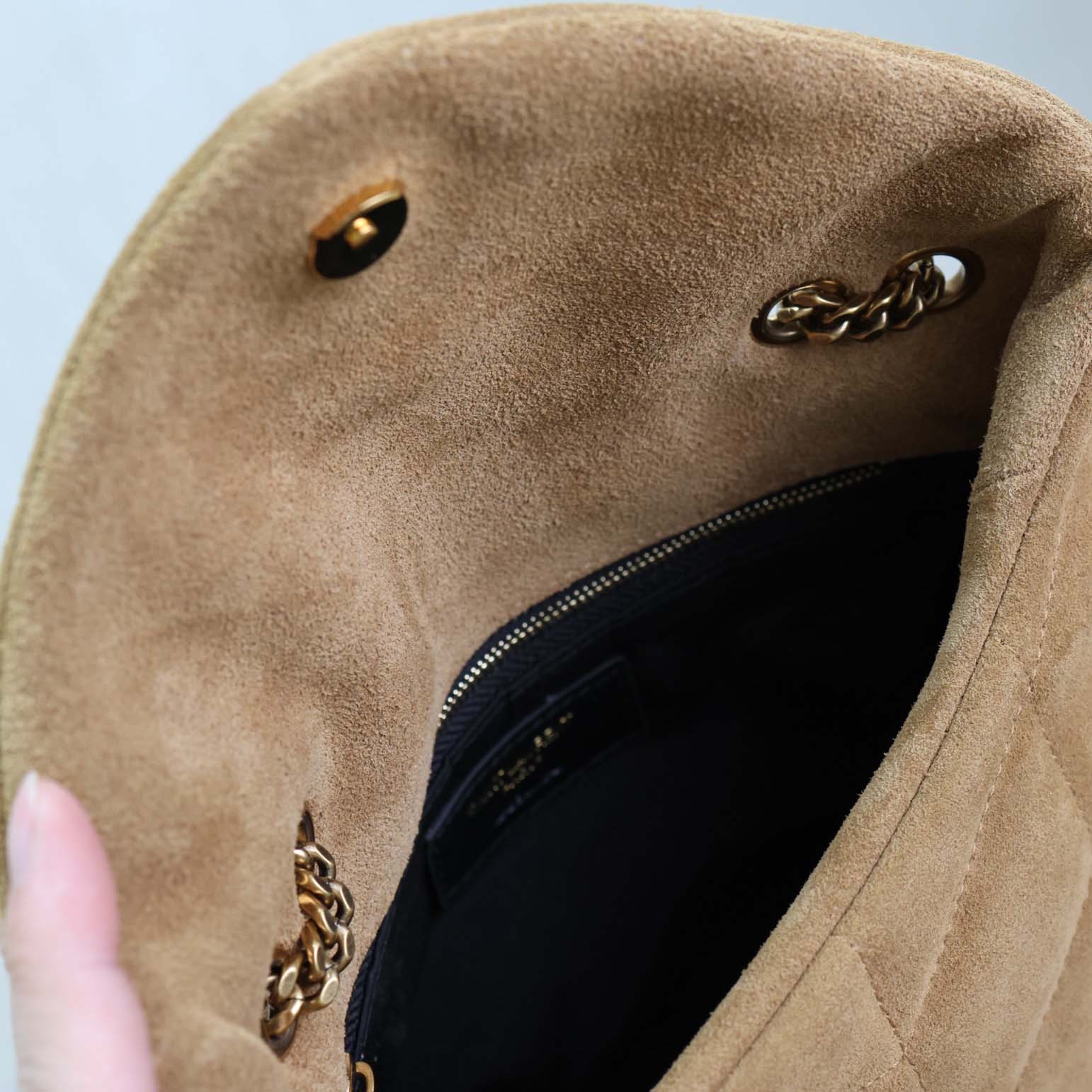 Saint Laurent Toy Puffer In Suede - 