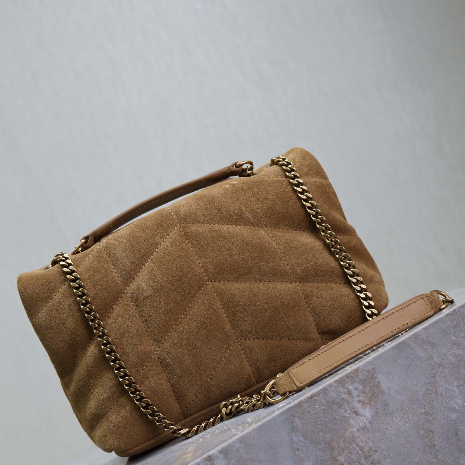 Saint Laurent Toy Puffer In Suede - 