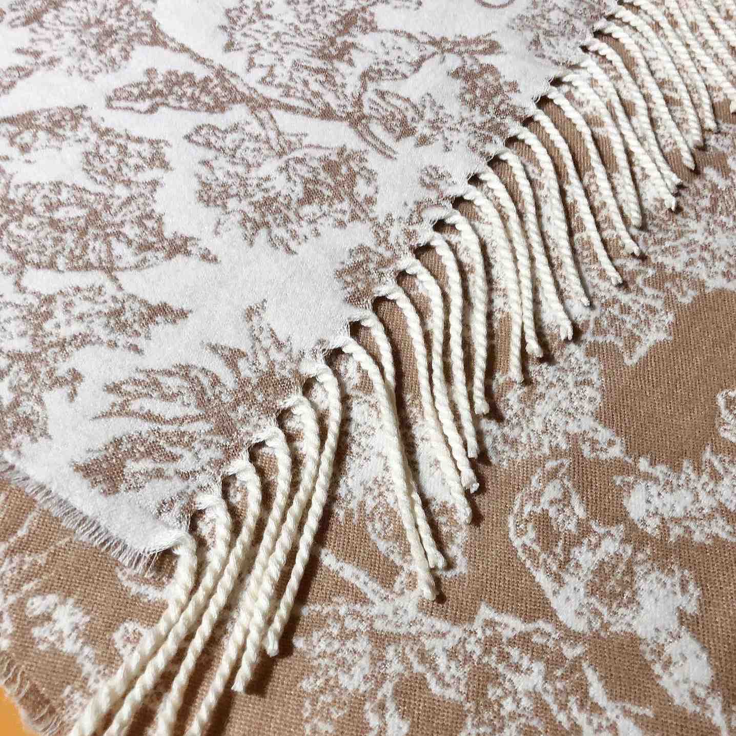 Dior Chardons Scarf Rose des Vents Cashmere And Wool - 
