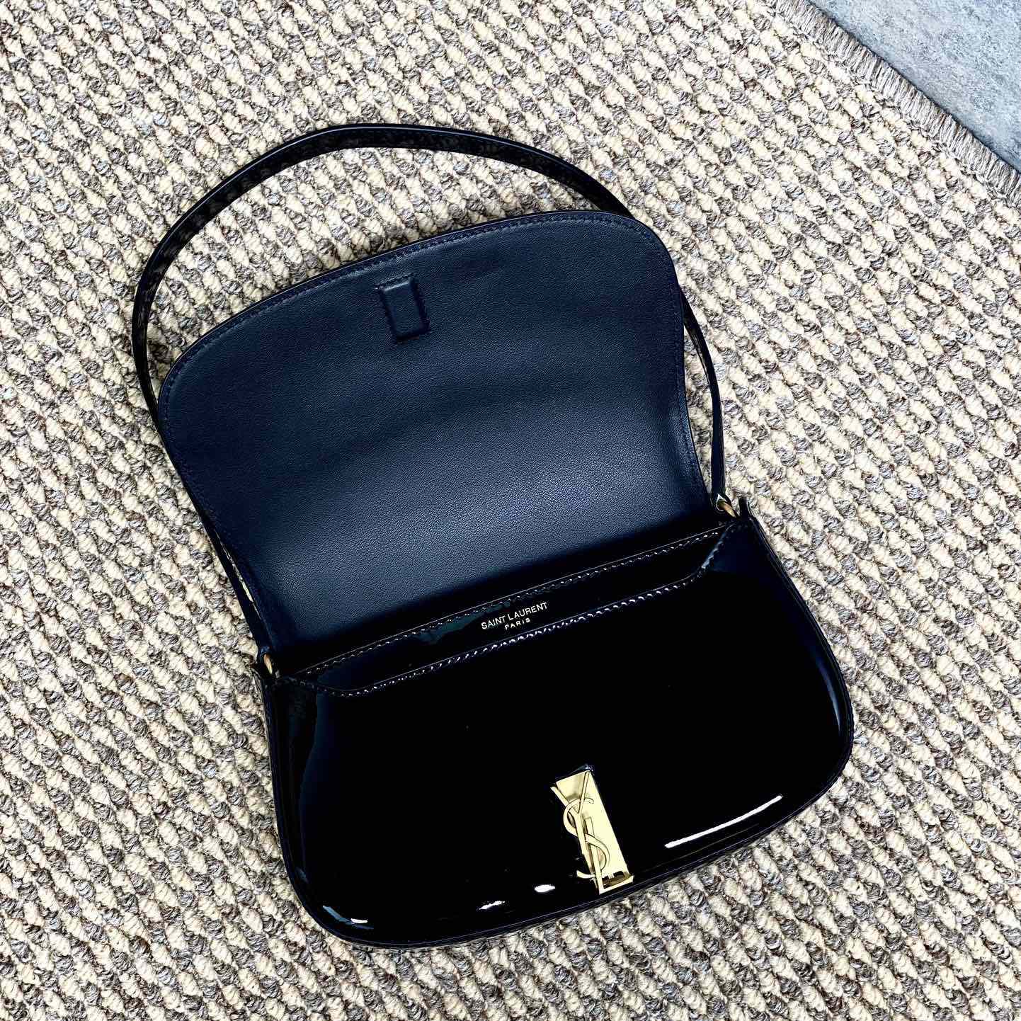 Saint Laurent Mini Voltaire In Patent Leather - 