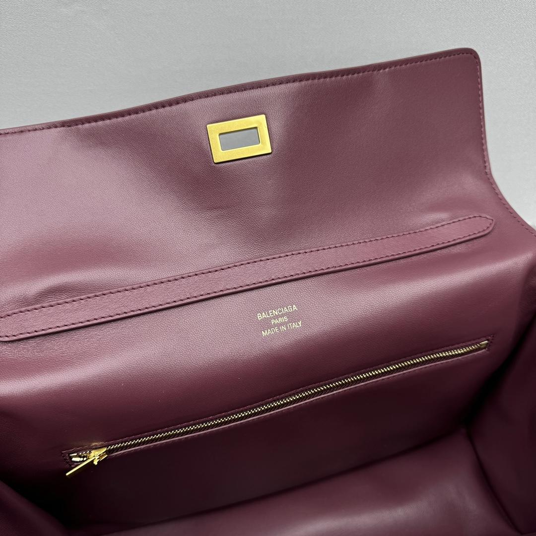 Balenciaga Rodeo Medium Handbag In Burgundy - 