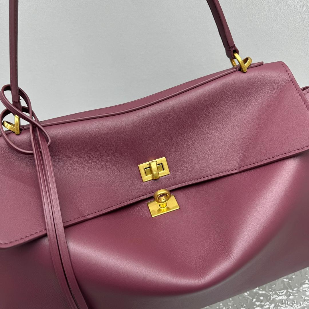 Balenciaga Rodeo Medium Handbag In Burgundy - 