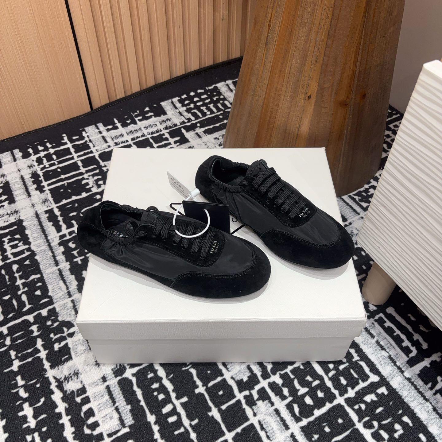 Prada Collapse Re-Nylon And Suede Sneakers - 