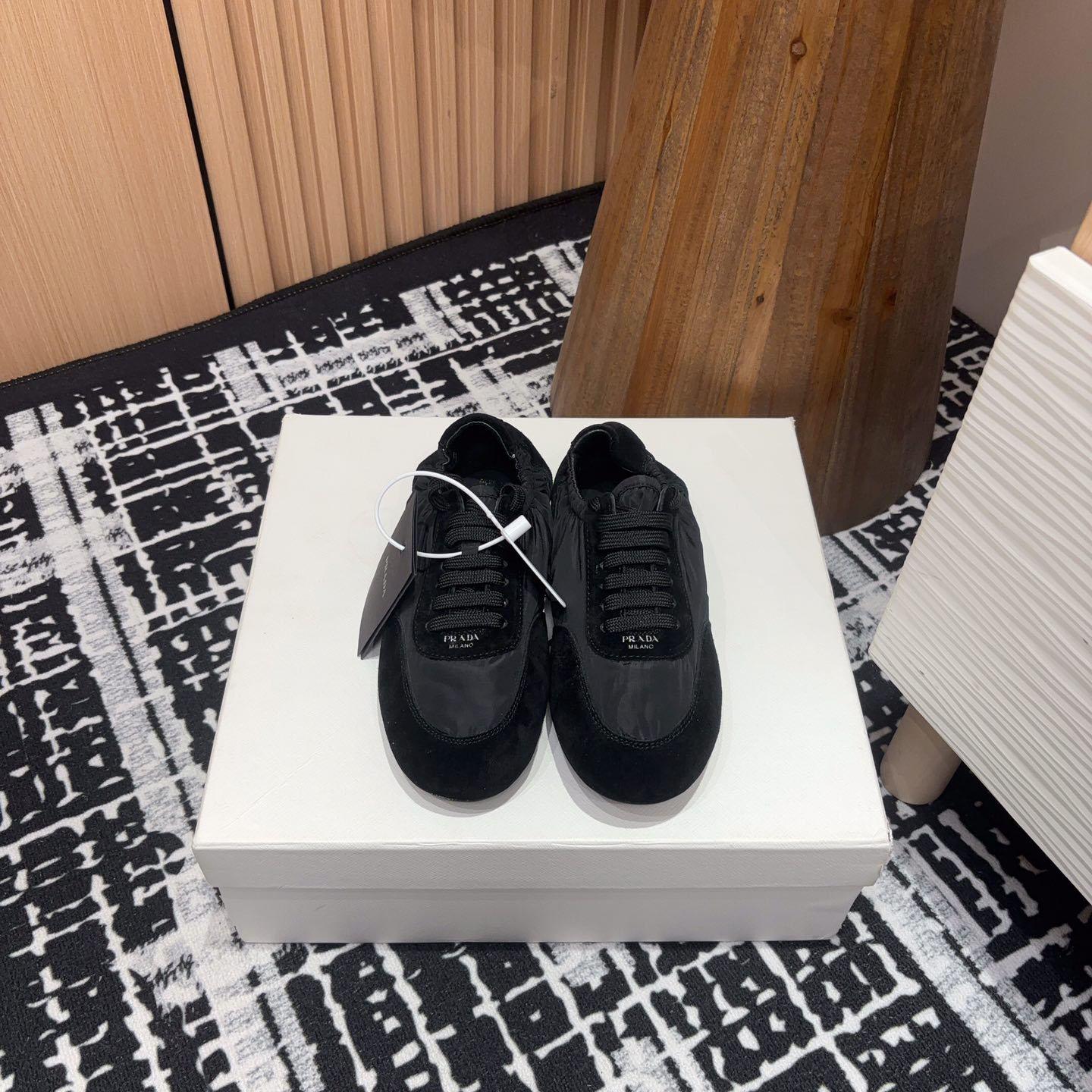 Prada Collapse Re-Nylon And Suede Sneakers - 