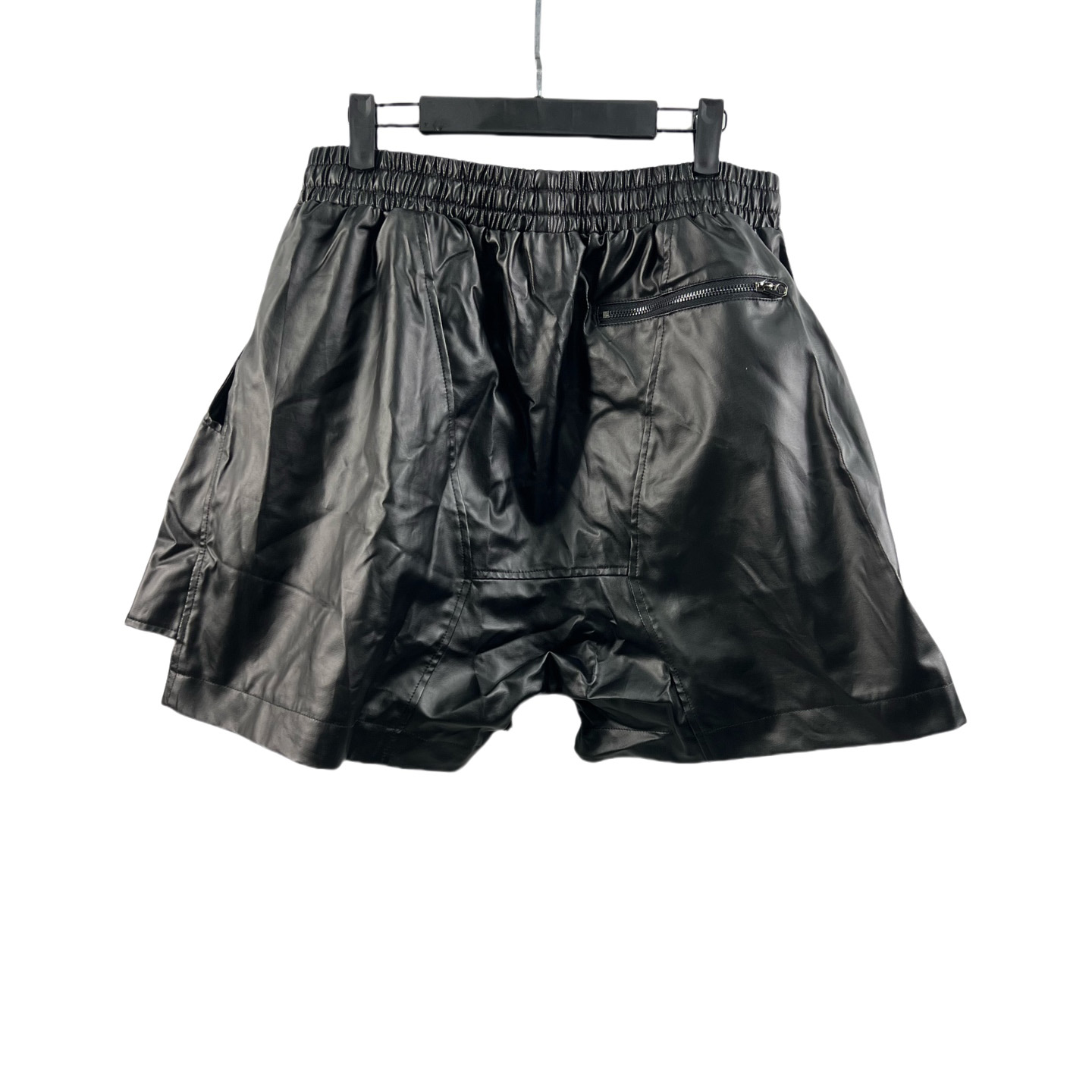 Vujade Brushed Wax Black Coating Corts Cargo Shorts - DesignerGu
