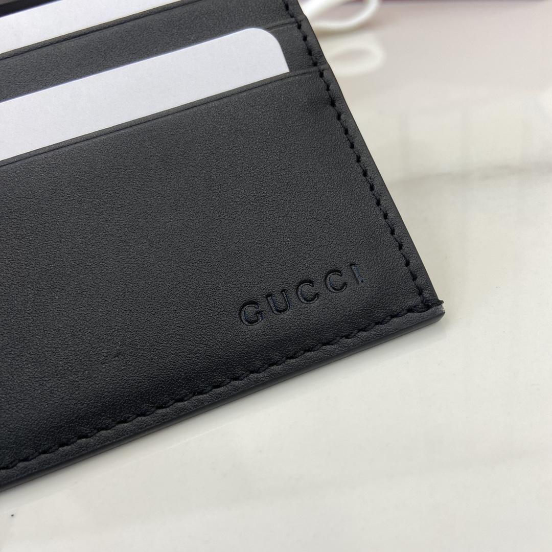 Gucci GG Emblem Embossed Card Case - 