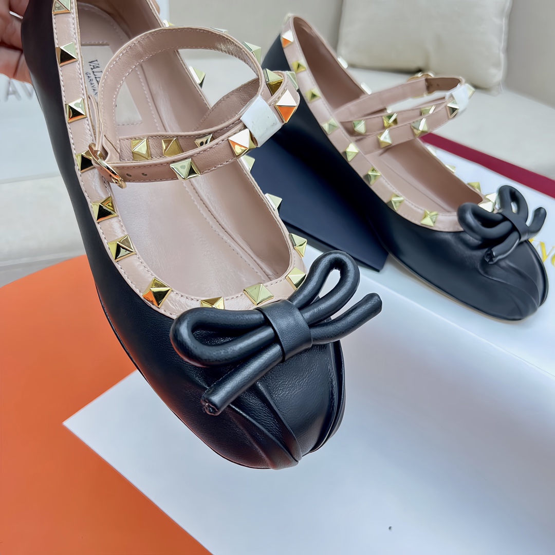 Valenti Rockstud Ballerinas - 