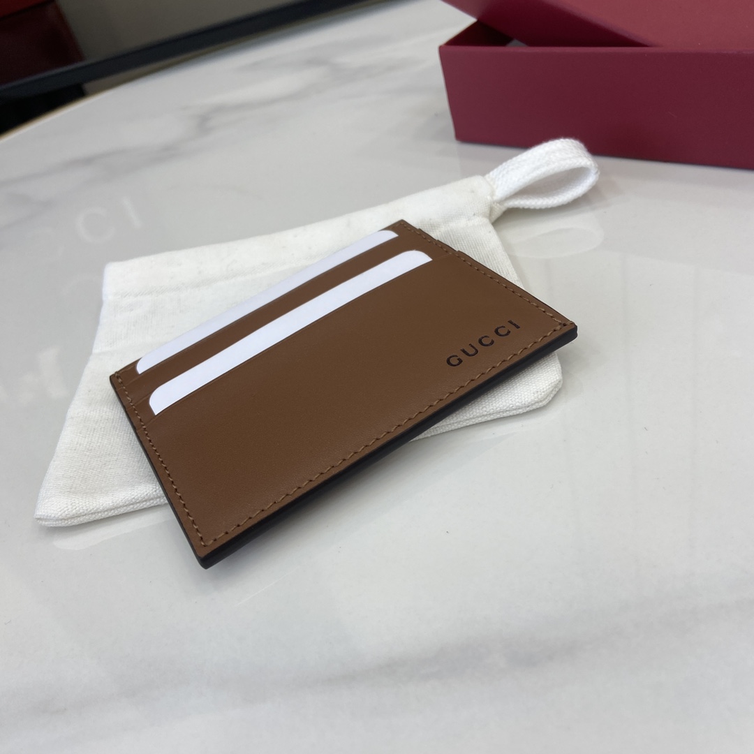 Gucci GG Emblem Embossed Card Case - 