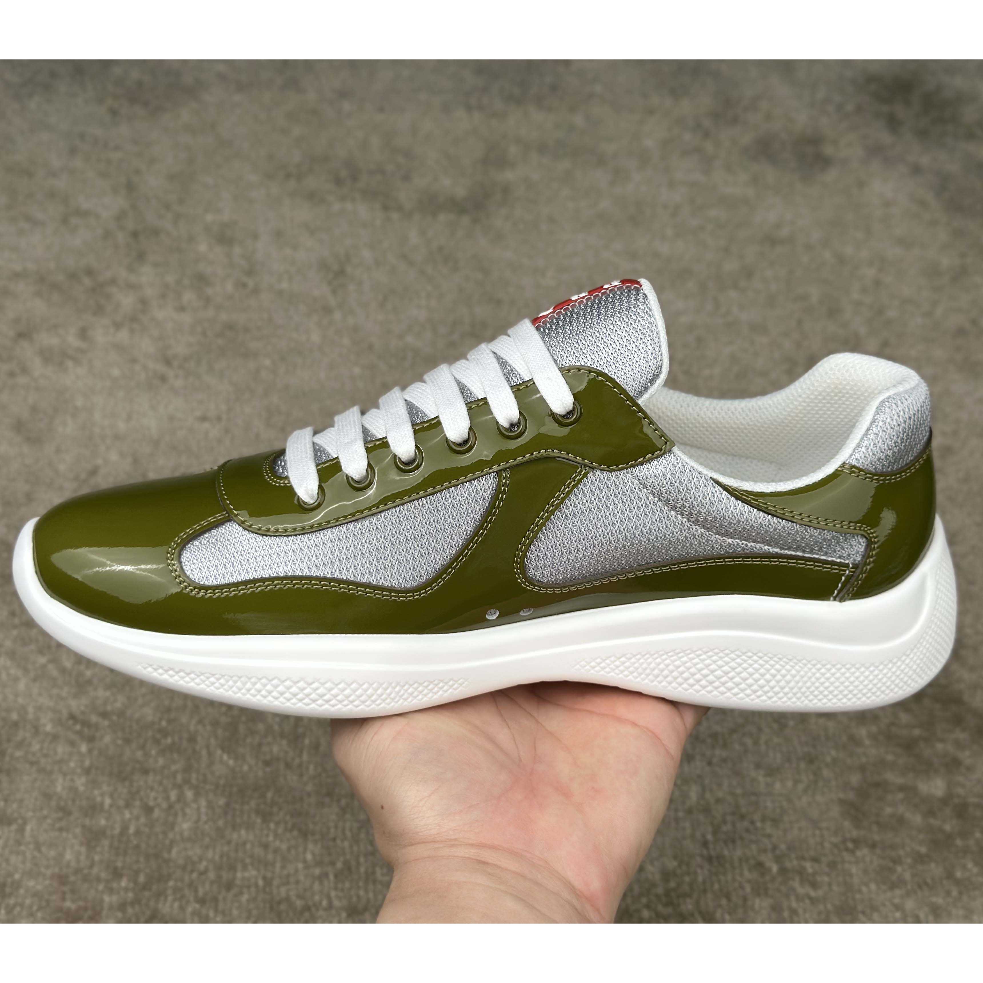 Prada Patent leather And Technical Fabric Prada America's Cup Sneakers - 