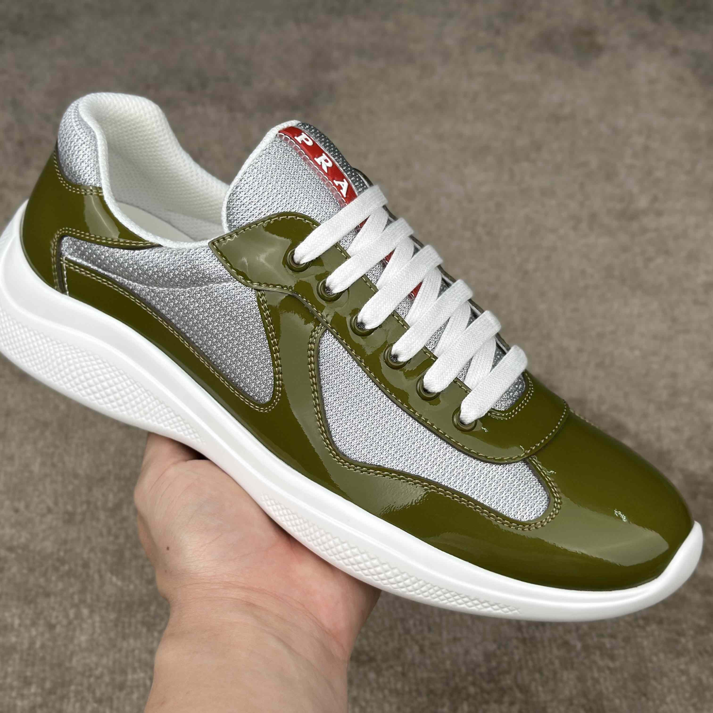 Prada Patent leather And Technical Fabric Prada America's Cup Sneakers - 