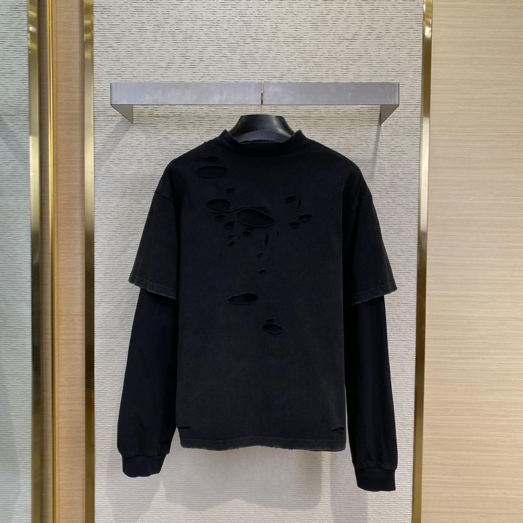 Balenciaga 3B Sport Icon Layered T-Shirt Medium Fit in black - 