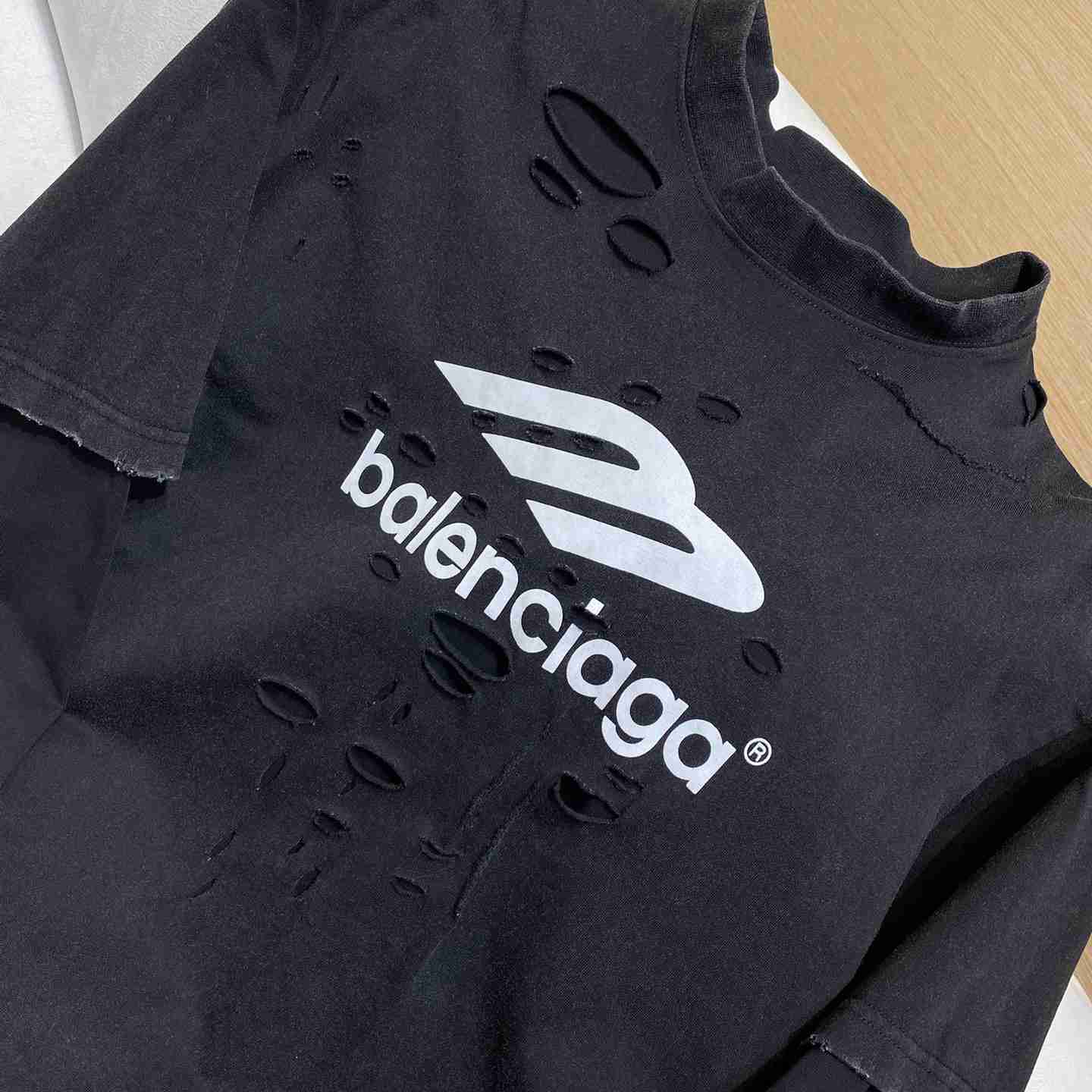 Balenciaga 3B Sport Icon Layered T-Shirt Medium Fit in black - 