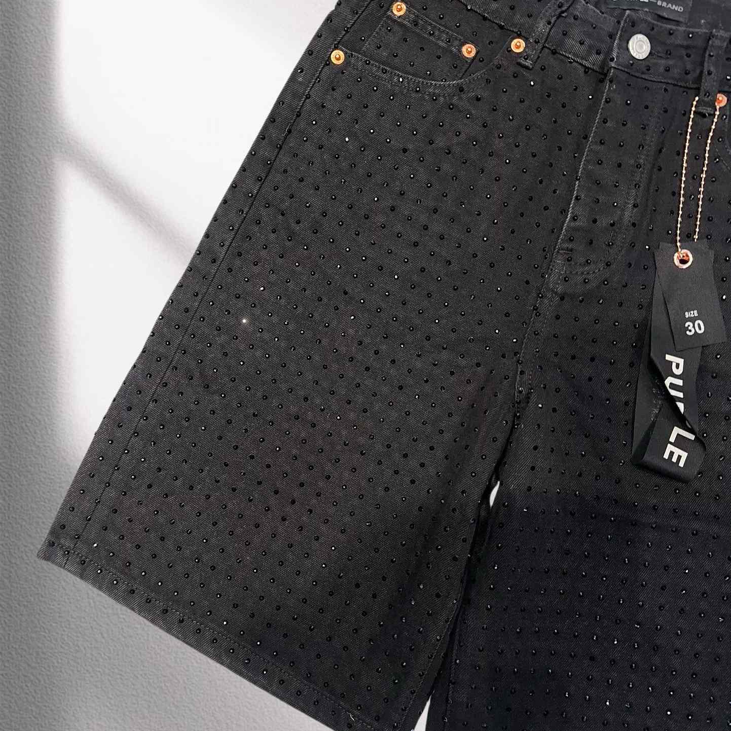 Purple-Brand Denim Shorts    6023 - DesignerGu