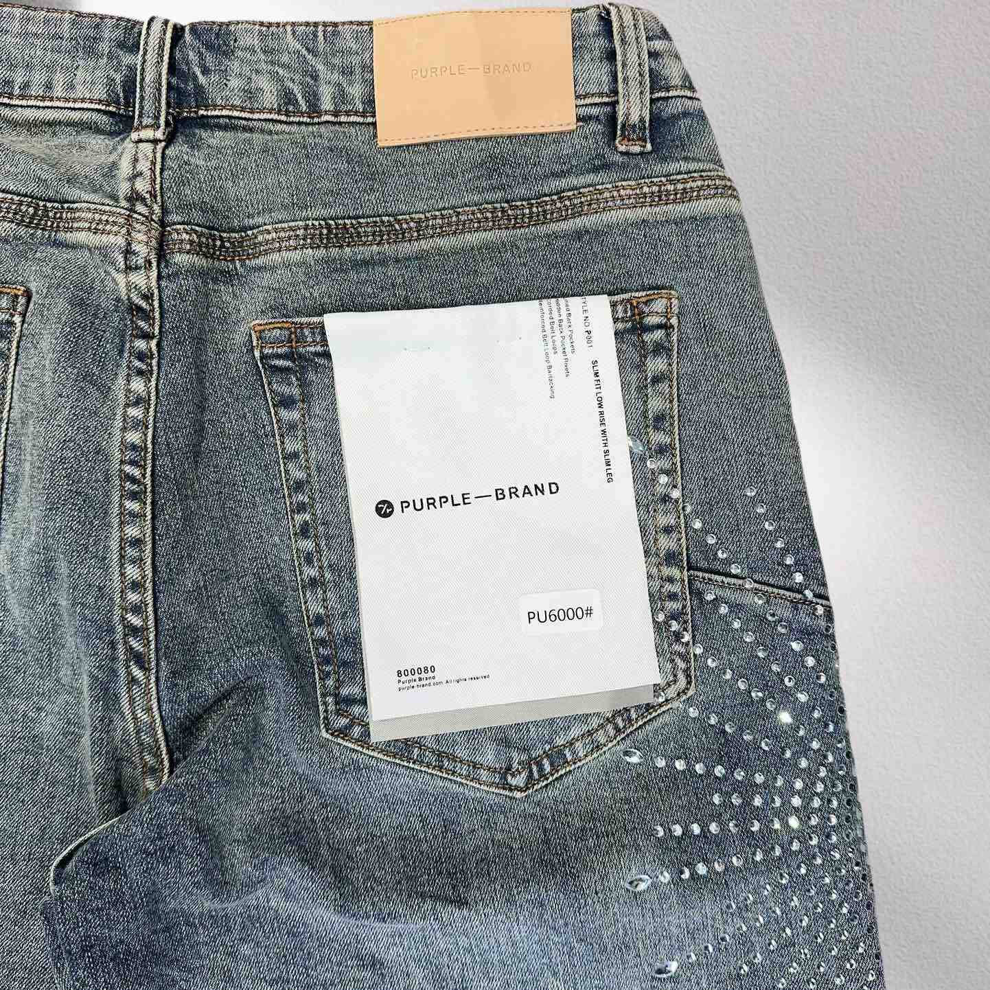 Purple-Brand Denim Shorts    6000 - DesignerGu