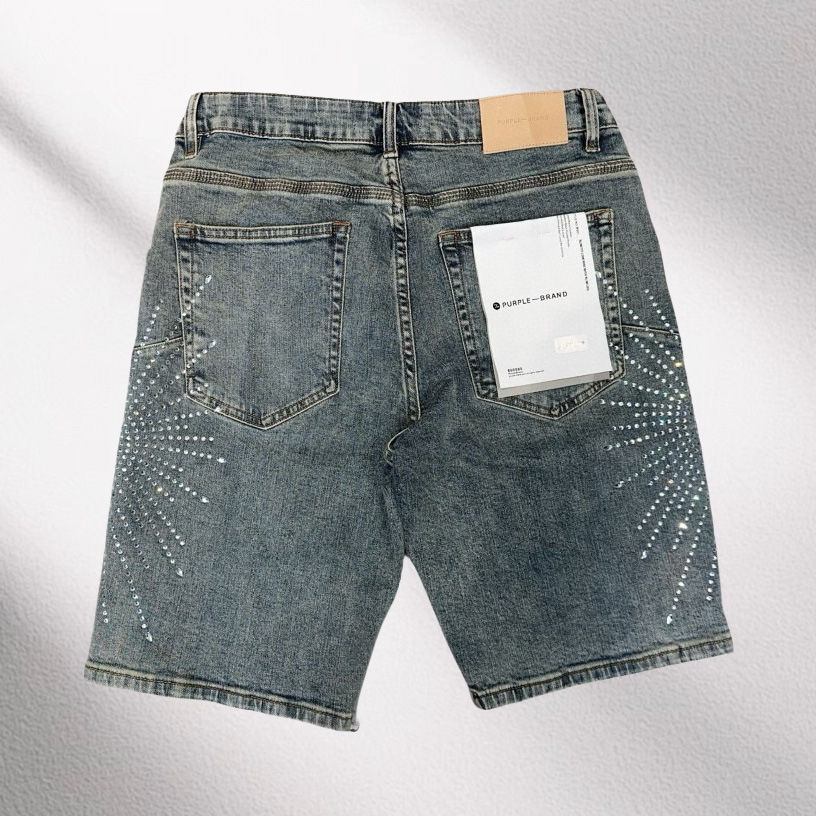 Purple-Brand Denim Shorts    6000 - DesignerGu