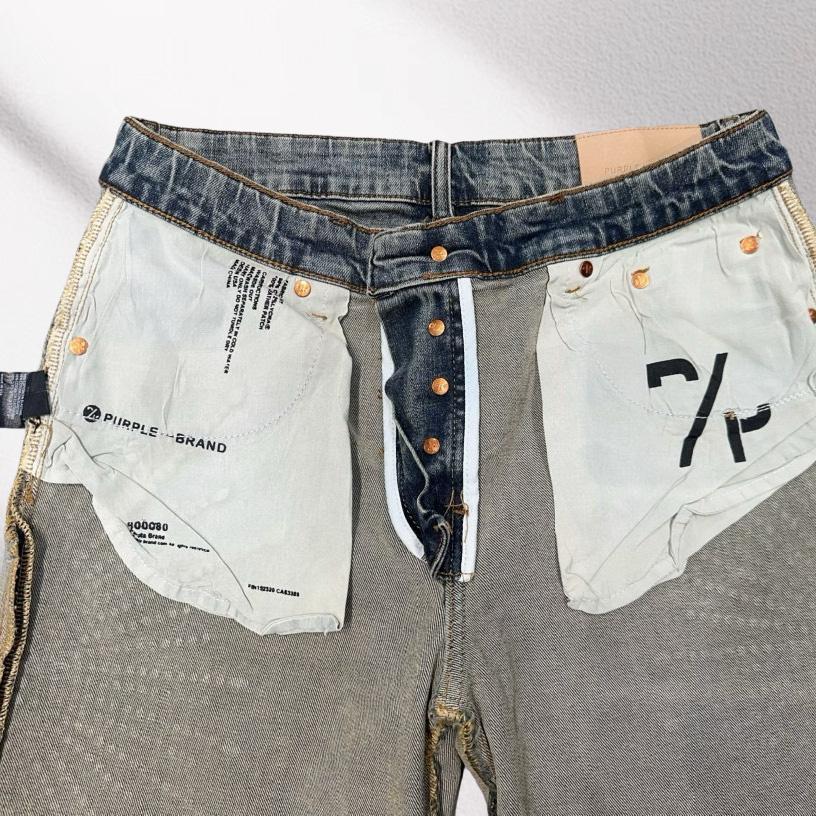 Purple-Brand Denim Shorts    6000 - DesignerGu