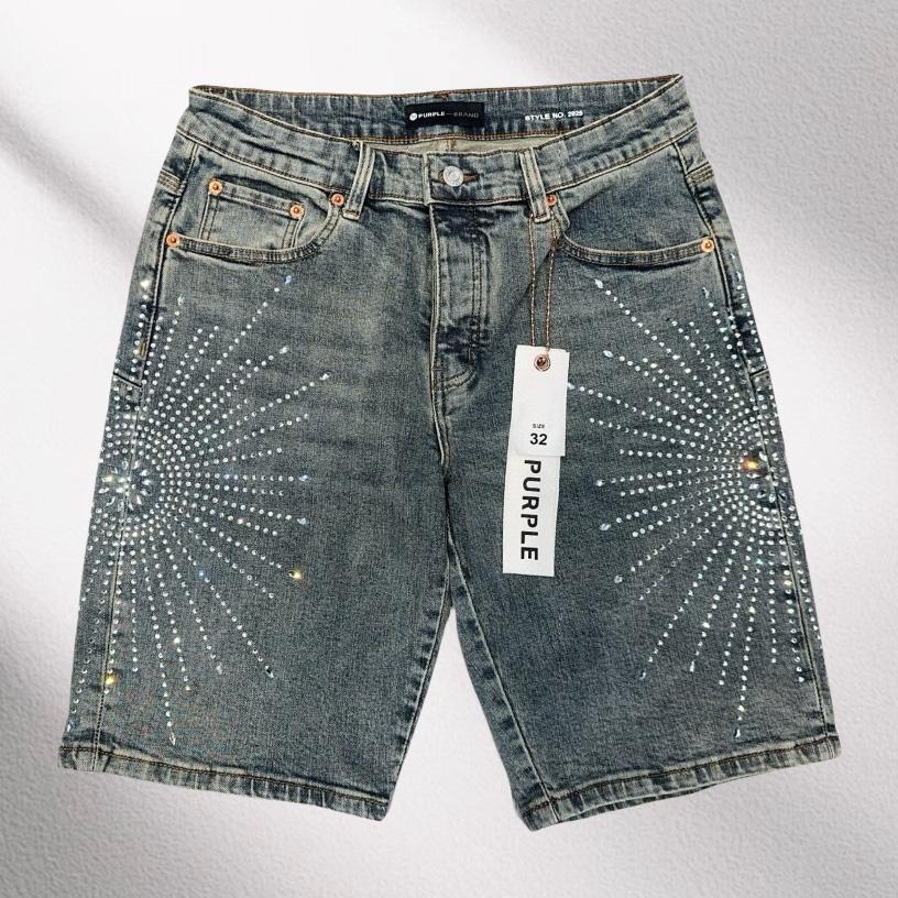 Purple-Brand Denim Shorts    6000 - DesignerGu