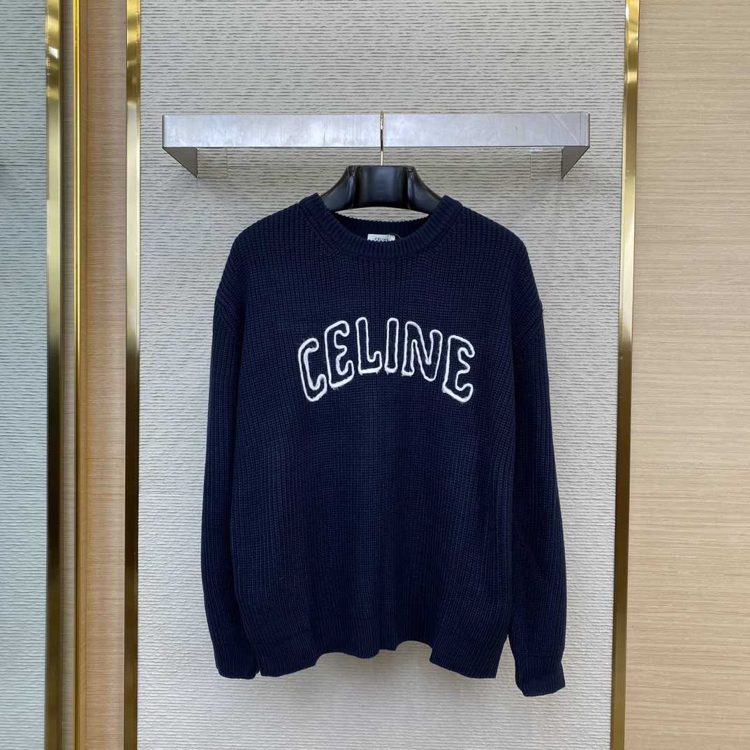 Celine Oversized Sweater In Ribbed Wool - DesignerGu