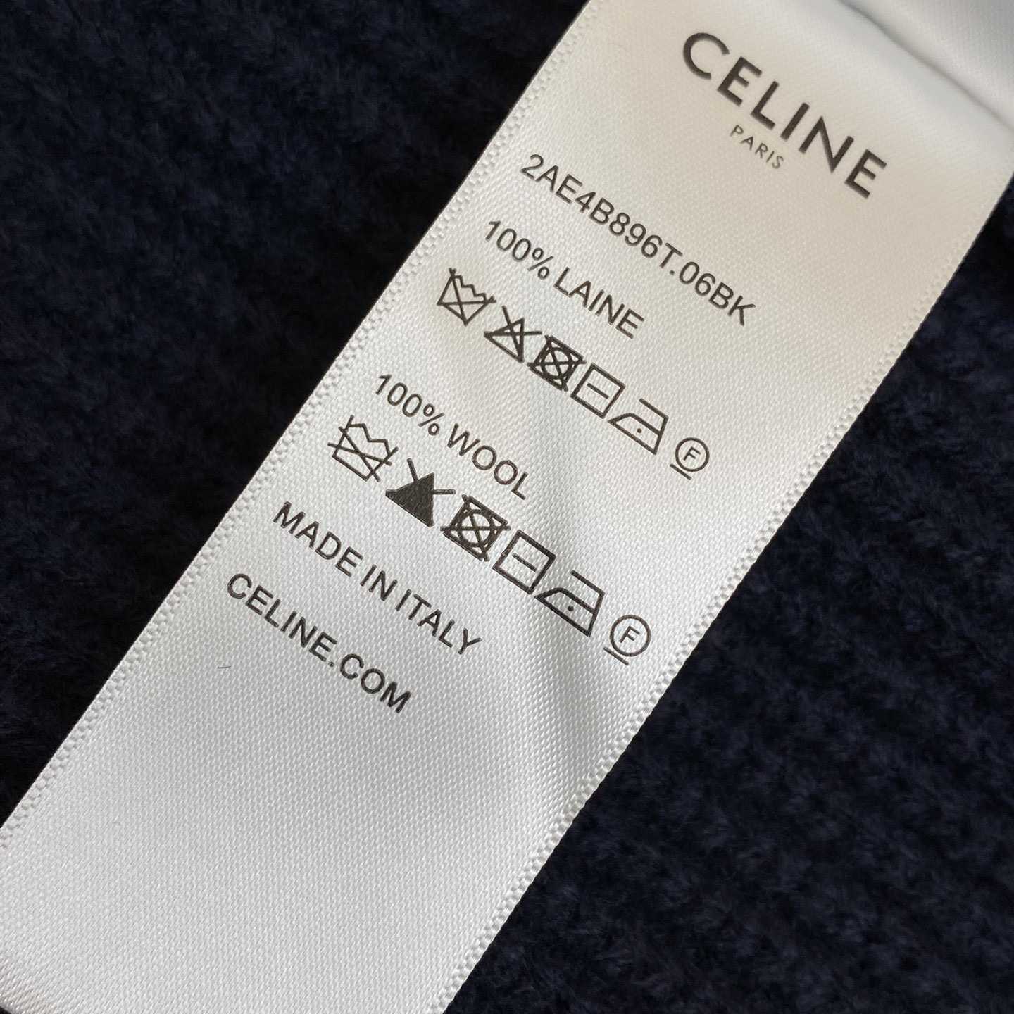 Celine Oversized Sweater In Ribbed Wool - 